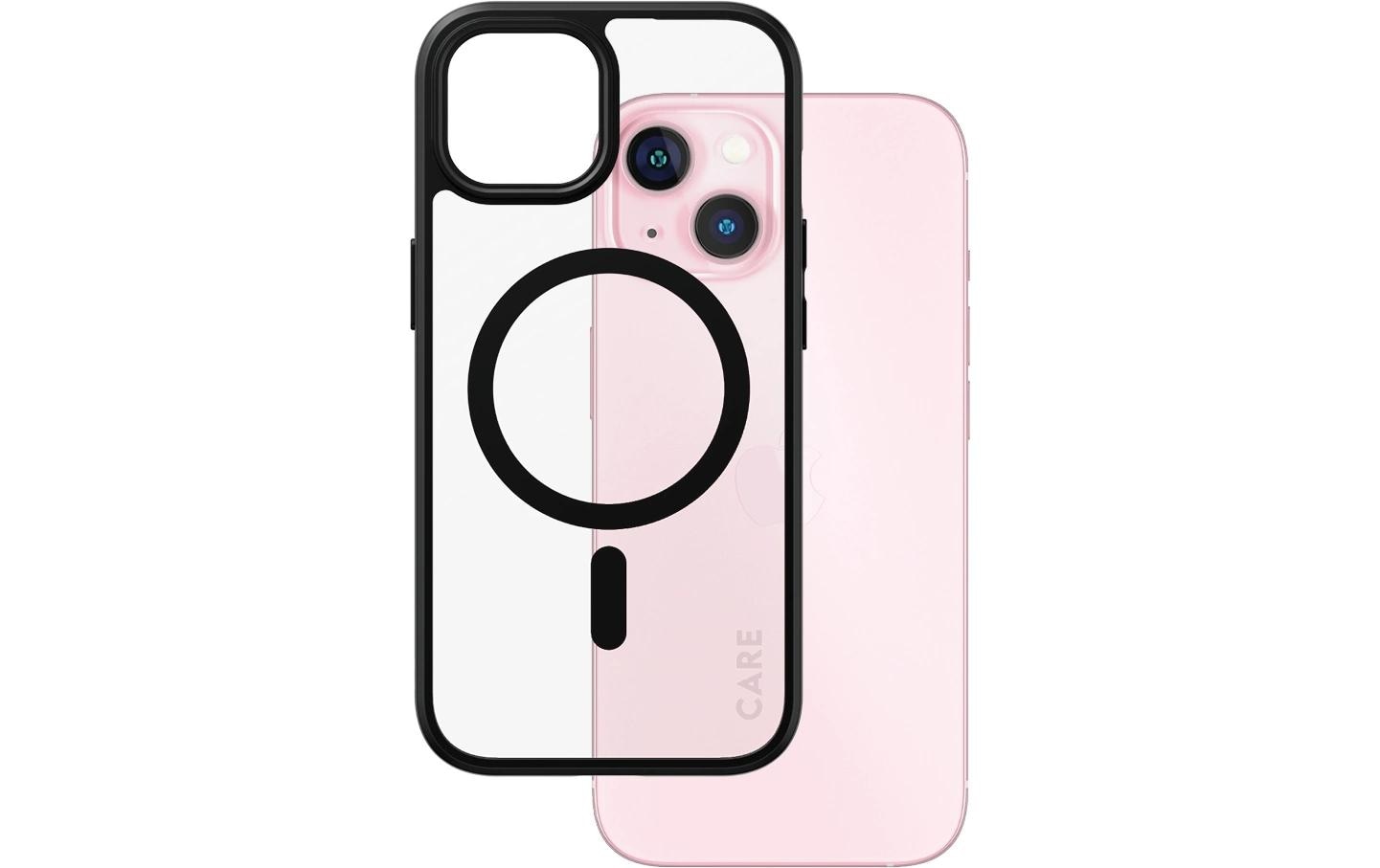 PanzerGlass CARE Flagship Backcover – für Apple iPhone 15, MagSafe, Kunststoff, schwarz, bis 4,8 m sturzsicher