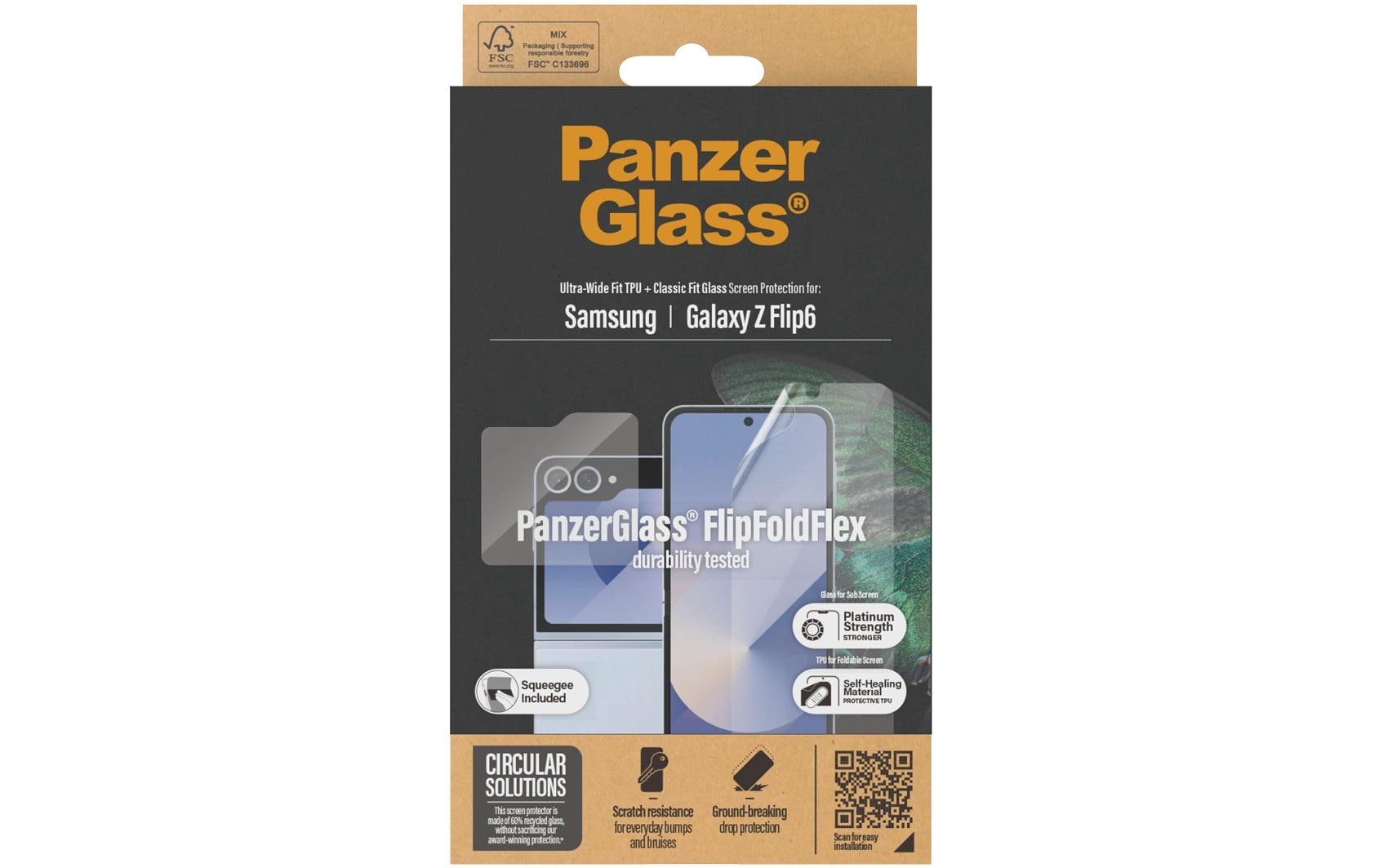 PanzerGlass Displayschutz (Panzerglas/Folie) – für Galaxy Z Flip6/Galaxy Z Flip7 FE – 2er-Pack