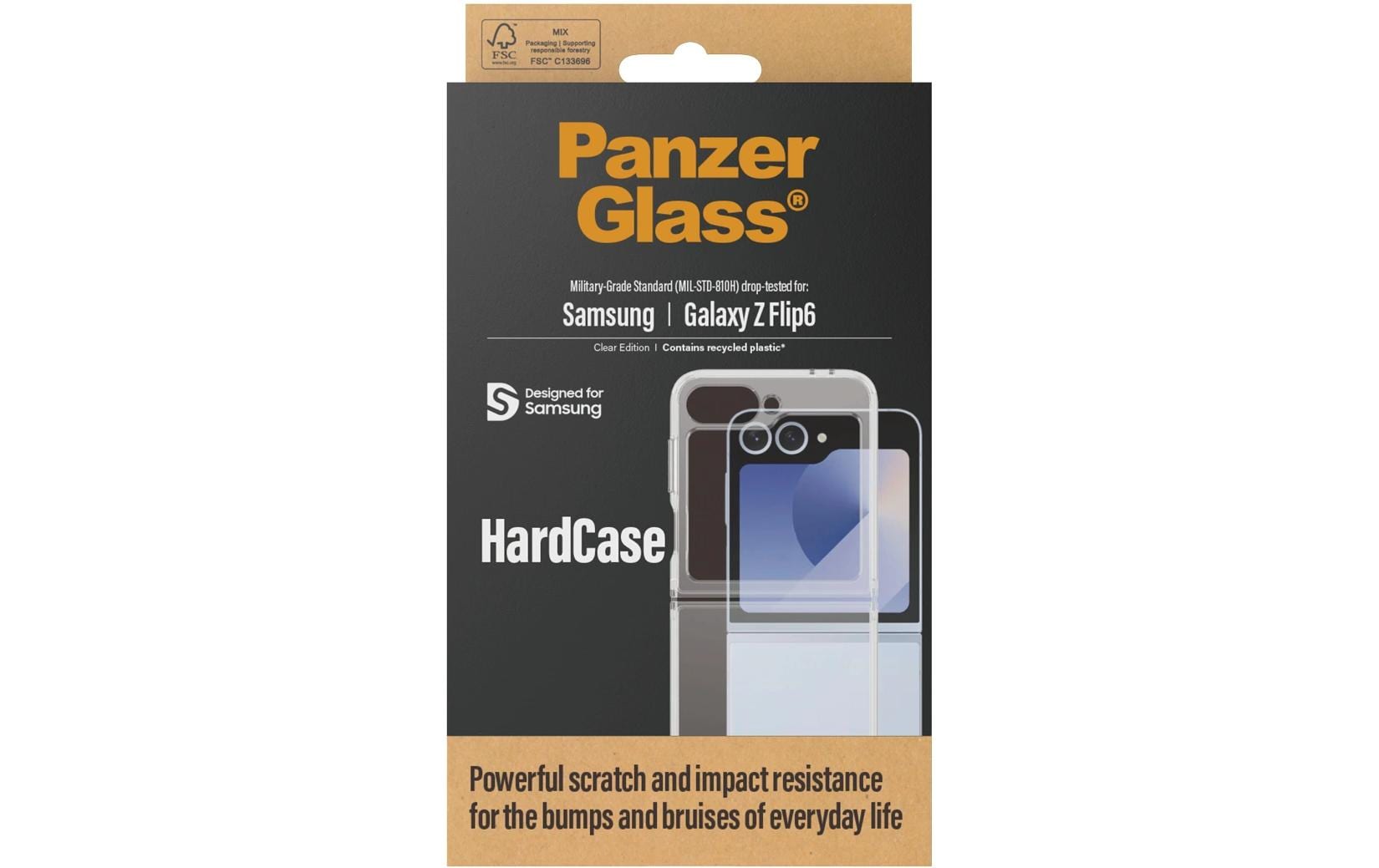 PanzerGlass Hardcase Backcover – für Samsung Galaxy Z Flip6, TPU, Transparent