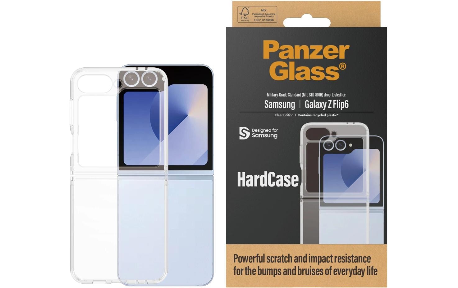 PanzerGlass Hardcase Backcover – für Samsung Galaxy Z Flip6, TPU, Transparent