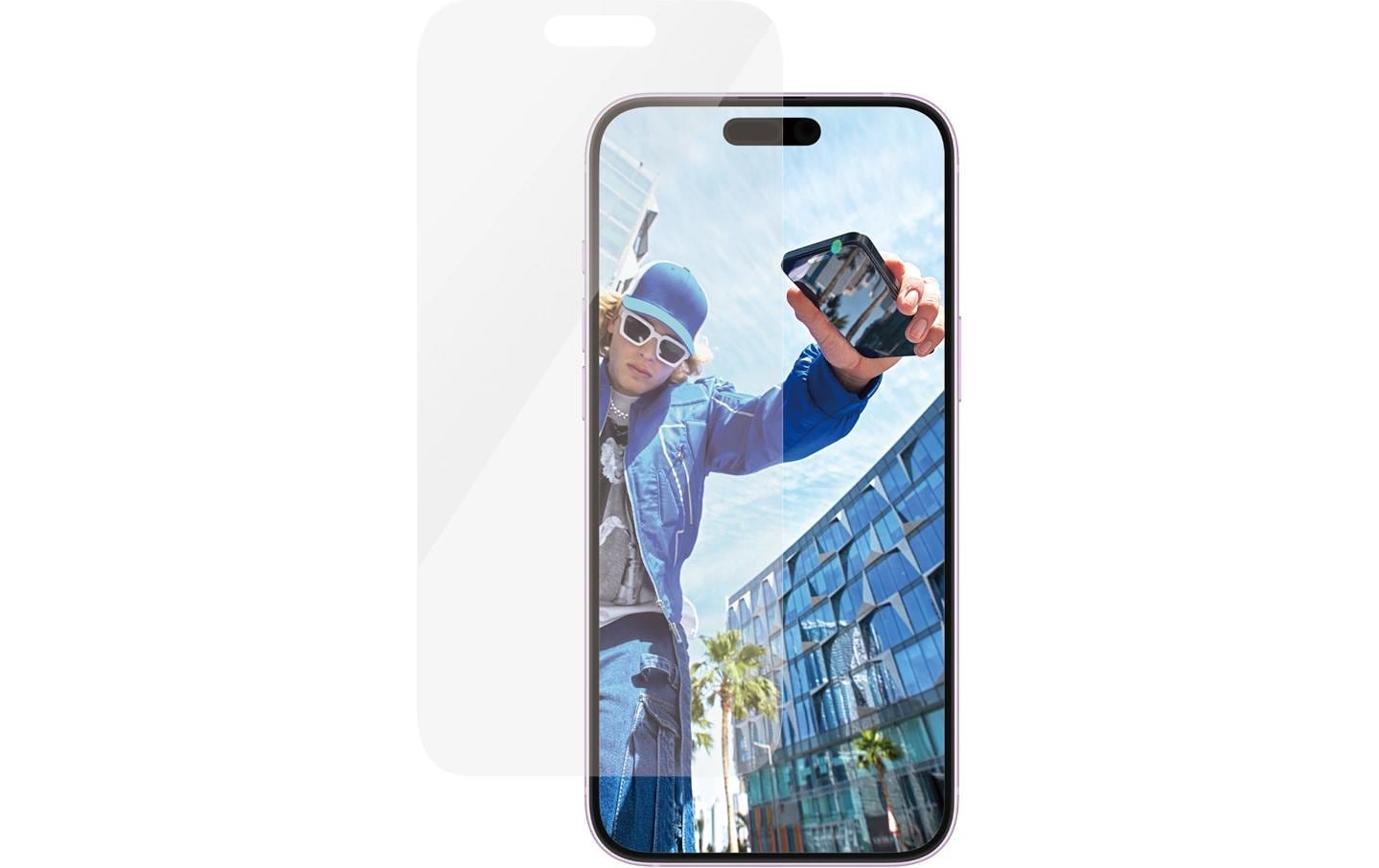 PanzerGlass Displayschutz (Panzerglas) – für iPhone 16 Plus – mit Applikator
