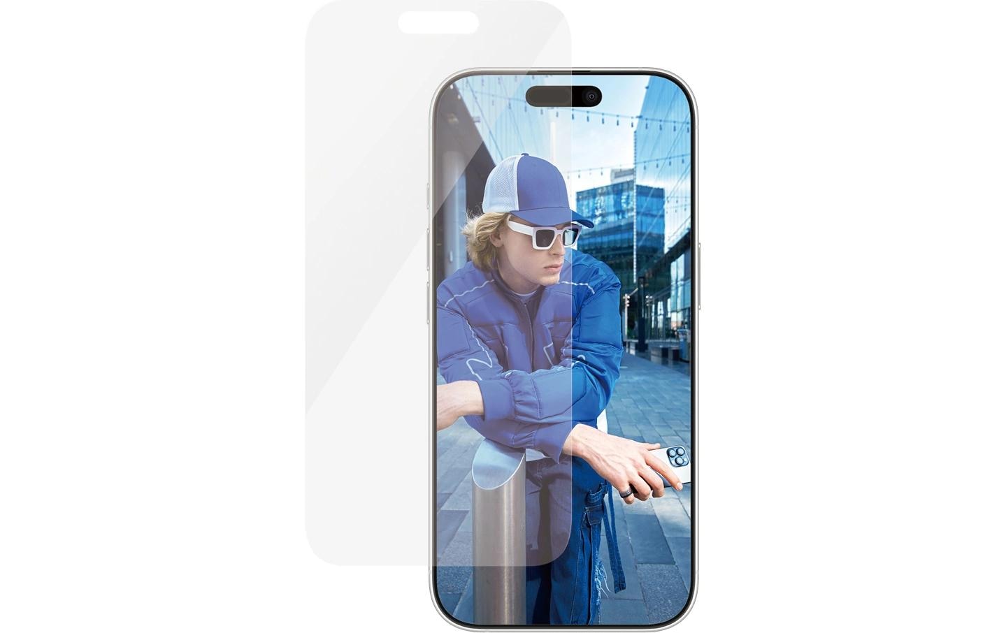 PanzerGlass Displayschutz (Panzerglas), Anti-Fingerprint – für iPhone 16 Pro – mit Applikator