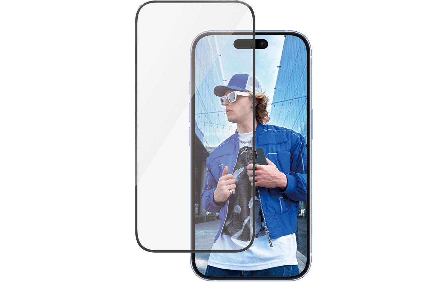 PanzerGlass Displayschutz, gehärtetes Glas, transparent – für Apple iPhone 16/iPhone 15 – 1er-Pack