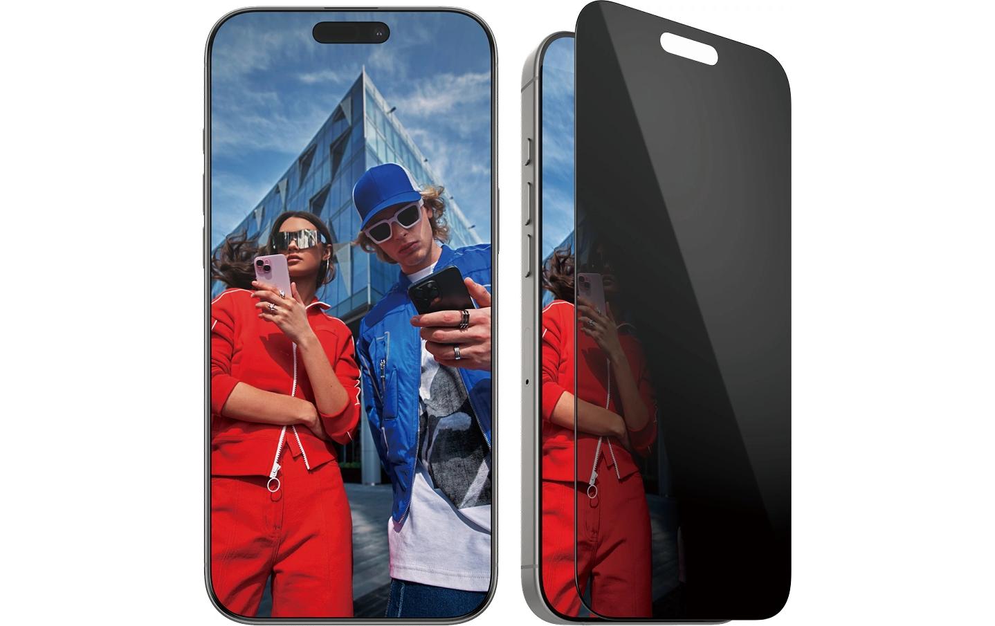 PanzerGlass Privacy-Filter (Panzerglas), Ultra-Weit Passform – für iPhone 16 Pro Max – mit Applikator