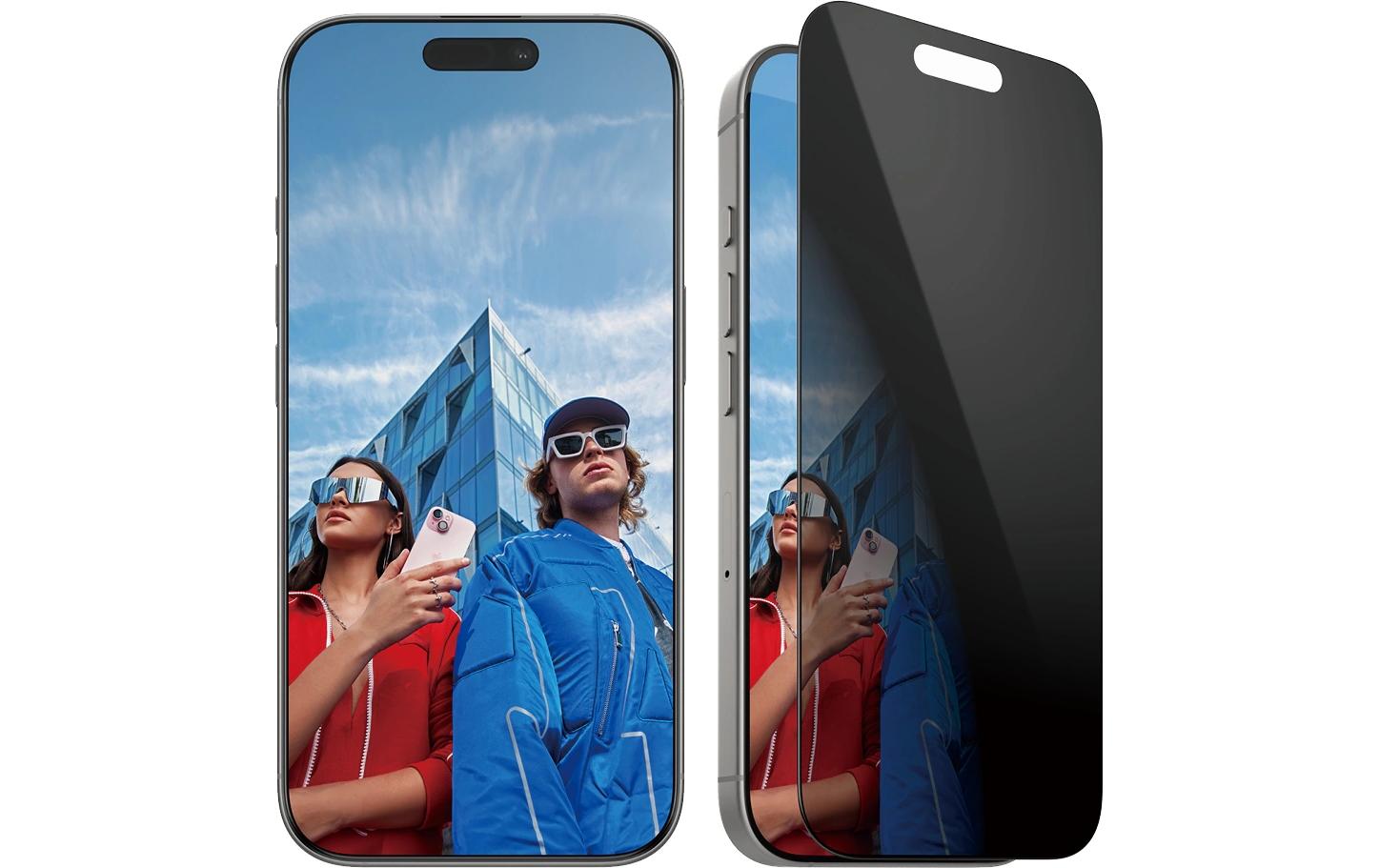 PanzerGlass Privacy-Filter (Panzerglas), Ultra-Wide Fit – für iPhone 16 Pro – mit Applikator