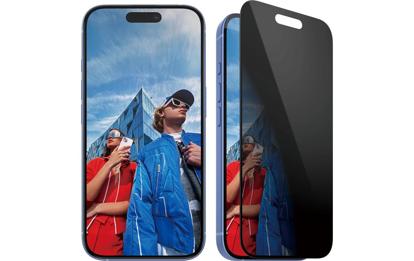 PanzerGlass Displayschutzglas – für Apple iPhone 15/16, kratzresistent, anti-Fingerprint, Hartglas, transparent