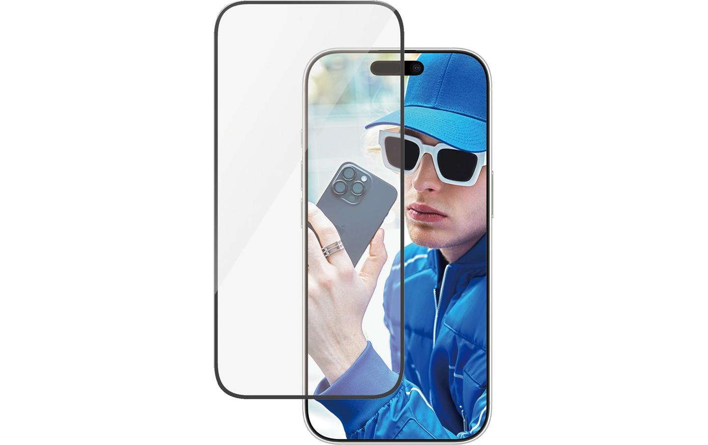 PanzerGlass Displayschutz (Panzerglas), Ultra-Wide Fit – für iPhone 16 Pro – mit Applikator