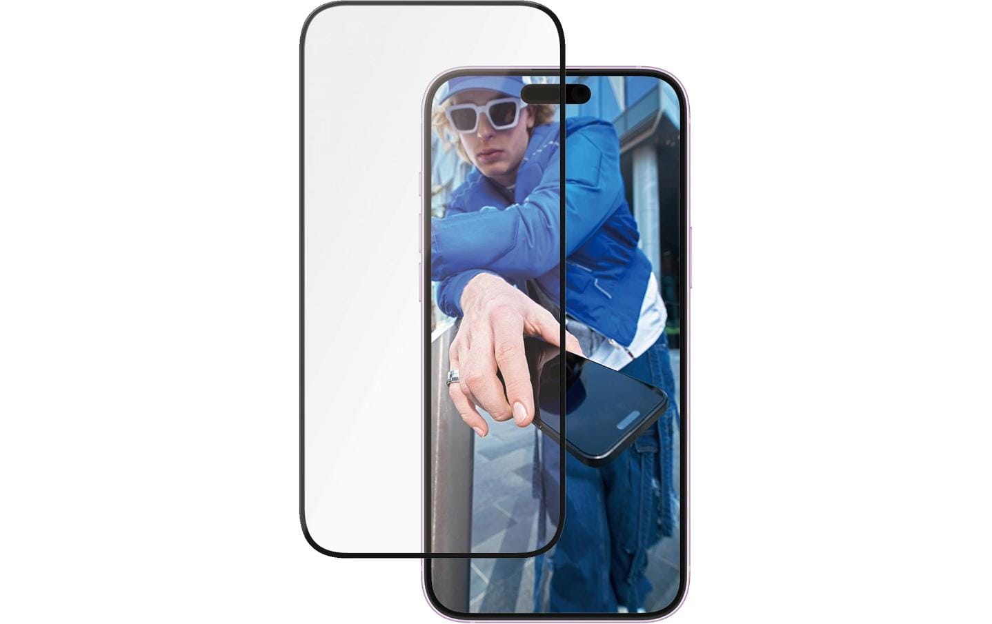 PanzerGlass Displayschutz, gehärtetes Glas, transparent – für Apple iPhone 16 Plus/iPhone 15 Plus – 1er-Pack