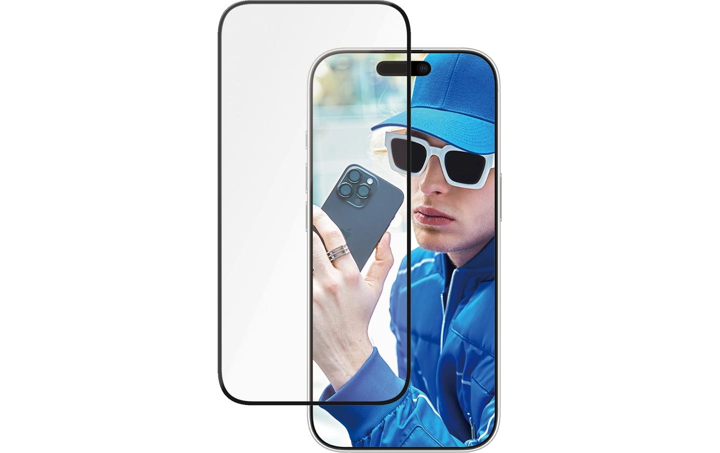 PanzerGlass Displayschutz (Panzerglas), Ultra-Wide Fit – für iPhone 16 Pro – mit Applikator
