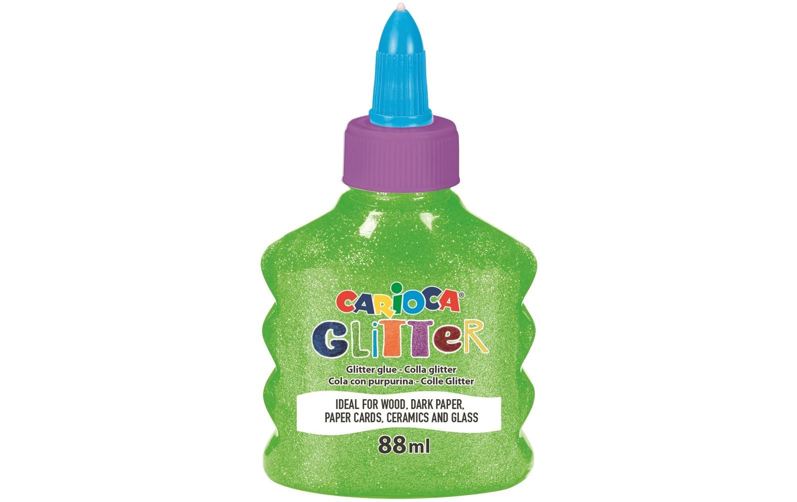 Carioca Glitzerkleber – Neongrün, 88 ml, für Papier