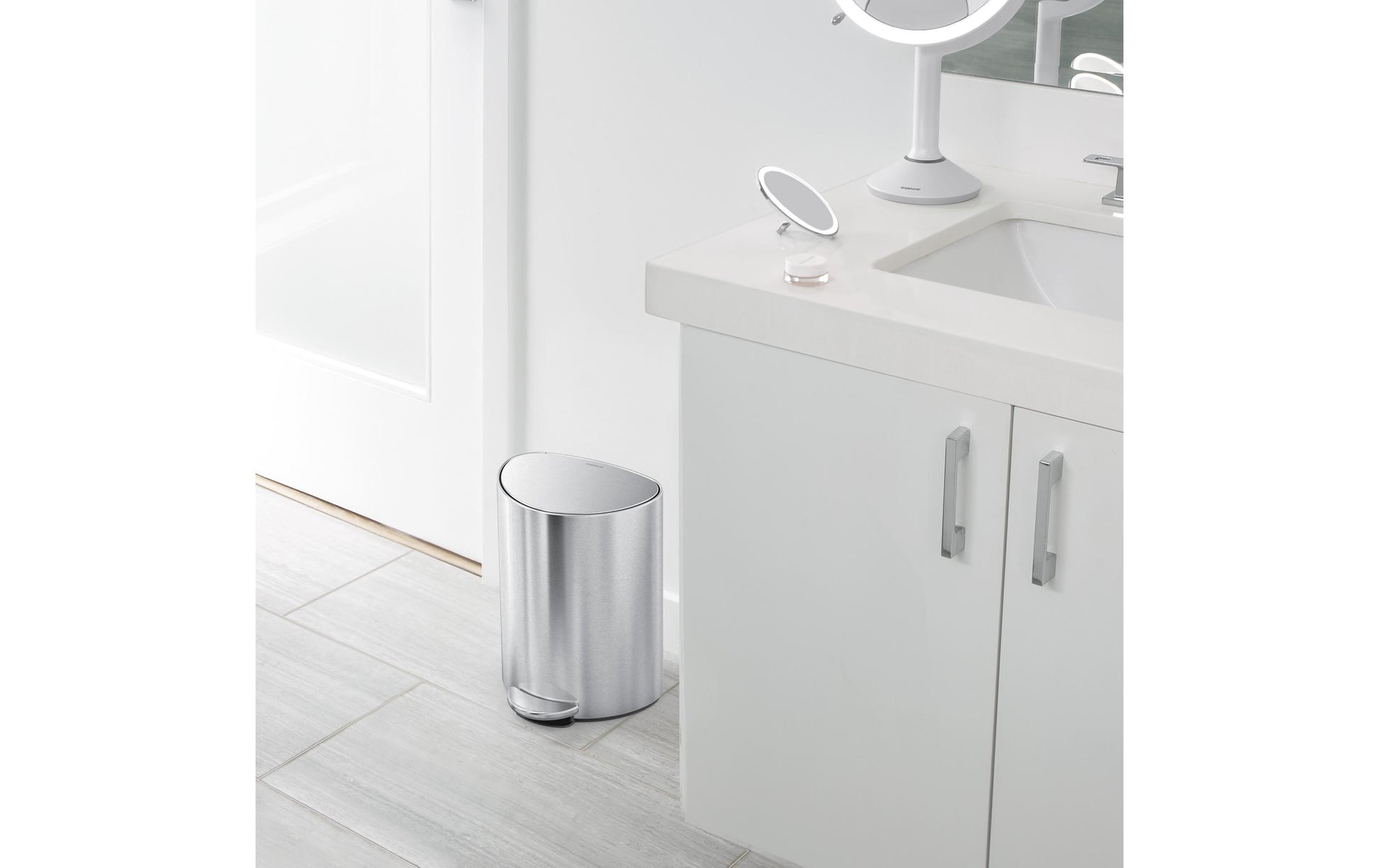 Simplehuman – Papierkorb – 6 L – Edelstahl, Silber – B × H × T 280 × 200 × 370 mm