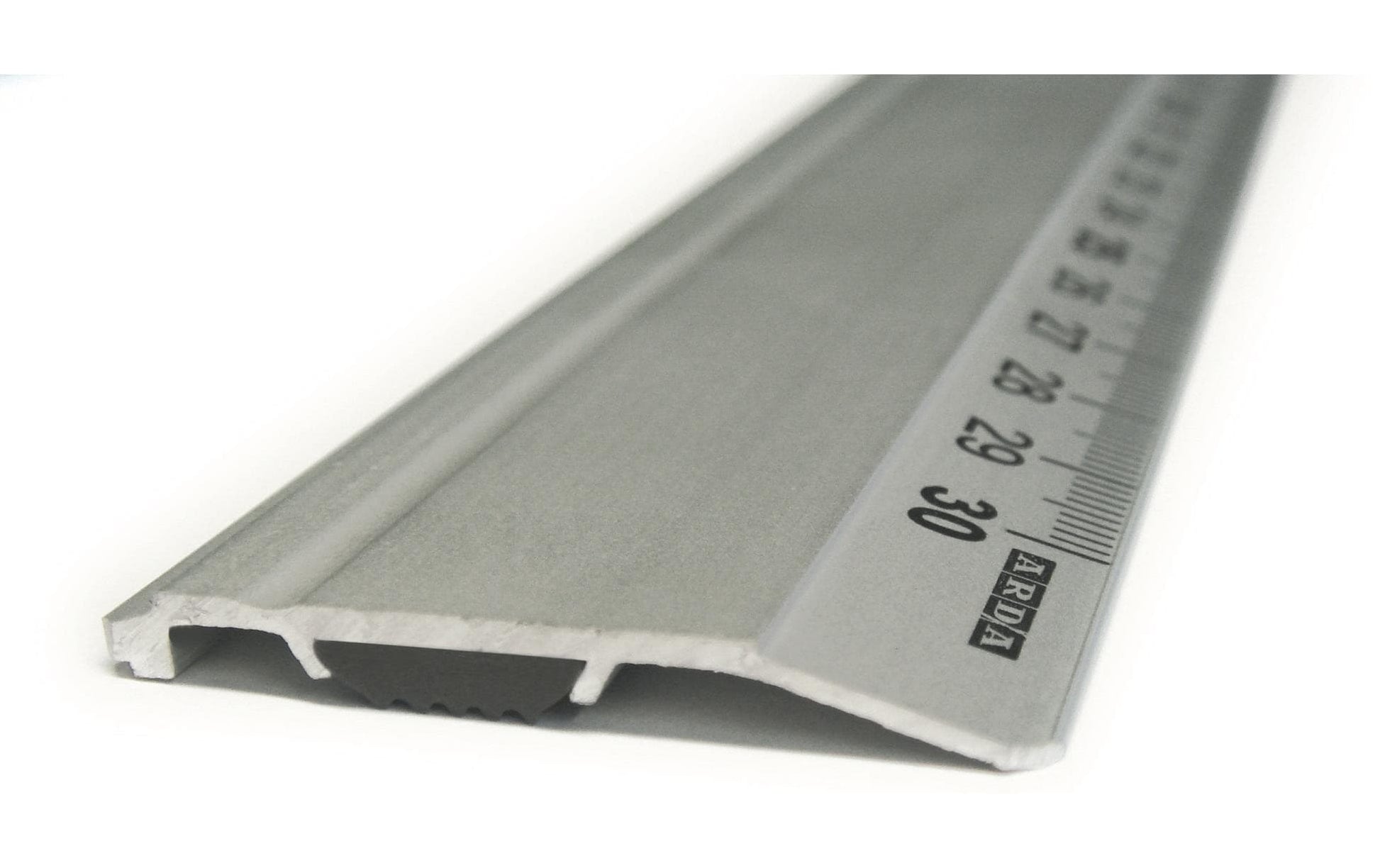 ARDA Wandtafel-Lineal 30 cm – Aluminium, Silber, rutschfest, mit Tuschekante