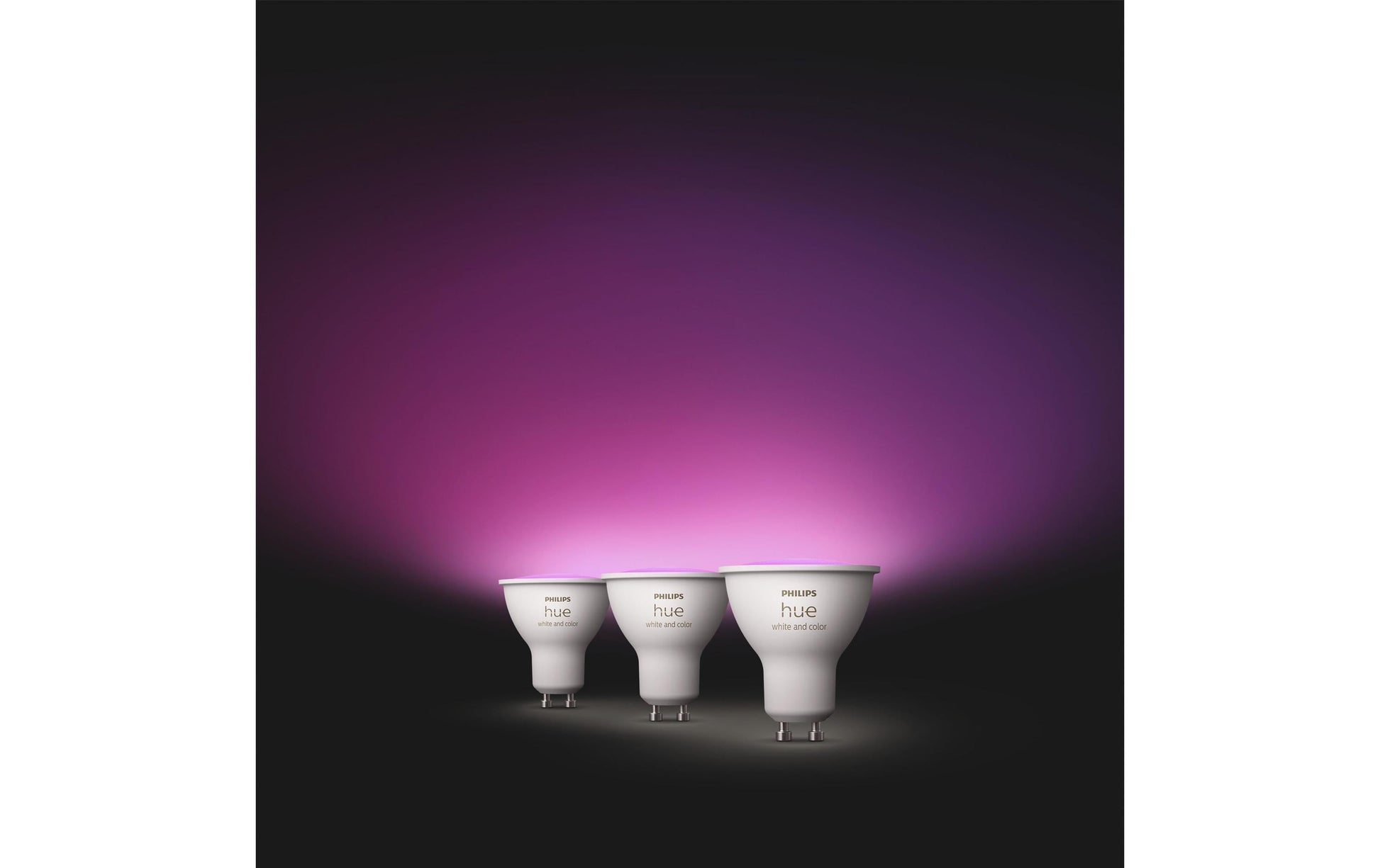 Philips Hue LED-Leuchtmittel GU10 3er-Pack – 4,2 W dimmbar, 2000–6500 K, für Zigbee, HomeKit und Alexa