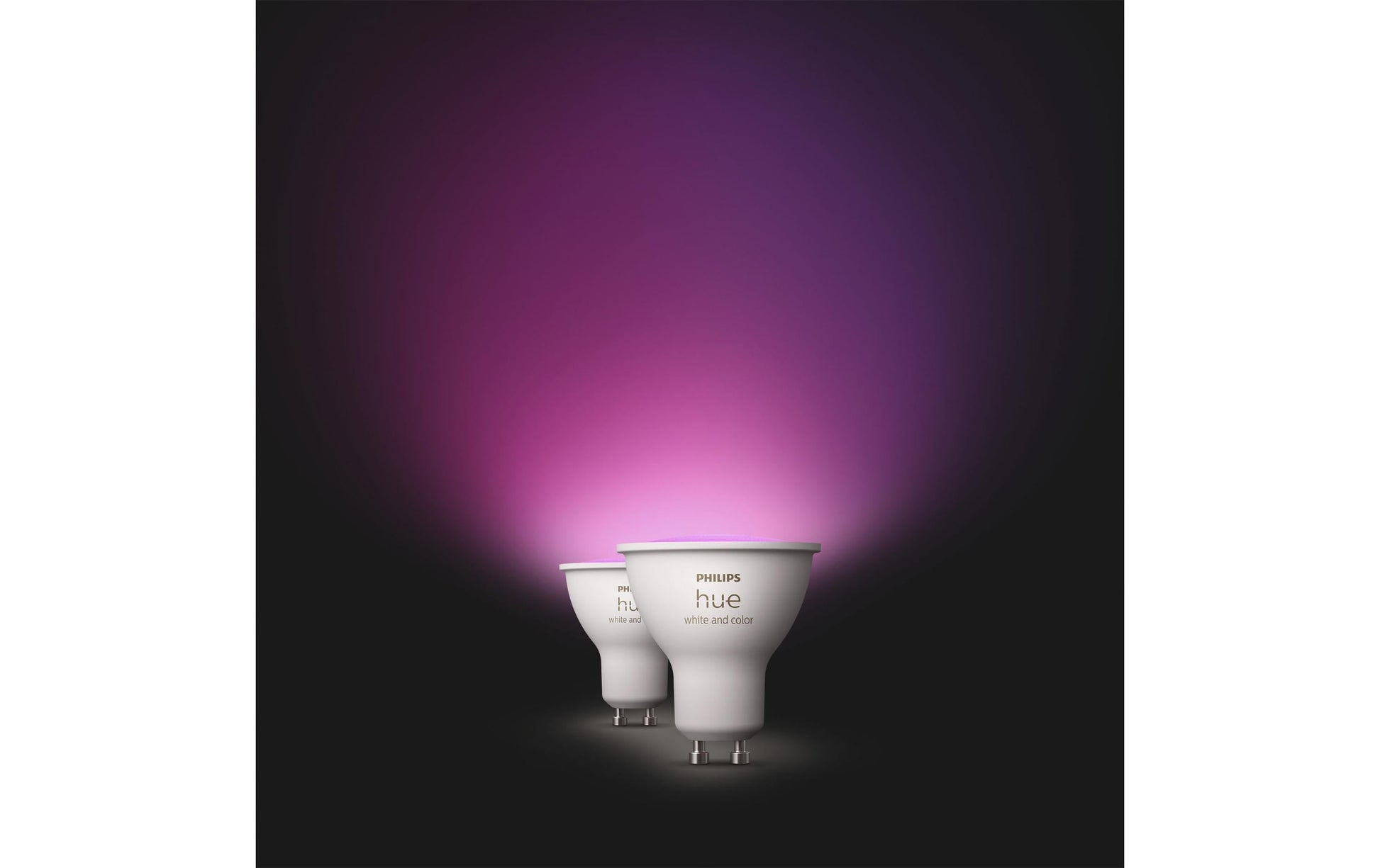 Philips Hue White & Colour Ambiance LED-Leuchtmittel GU10 2er-Pack – 4,2 W dimmbar, 400 lm, 2000–6500 K, 40°