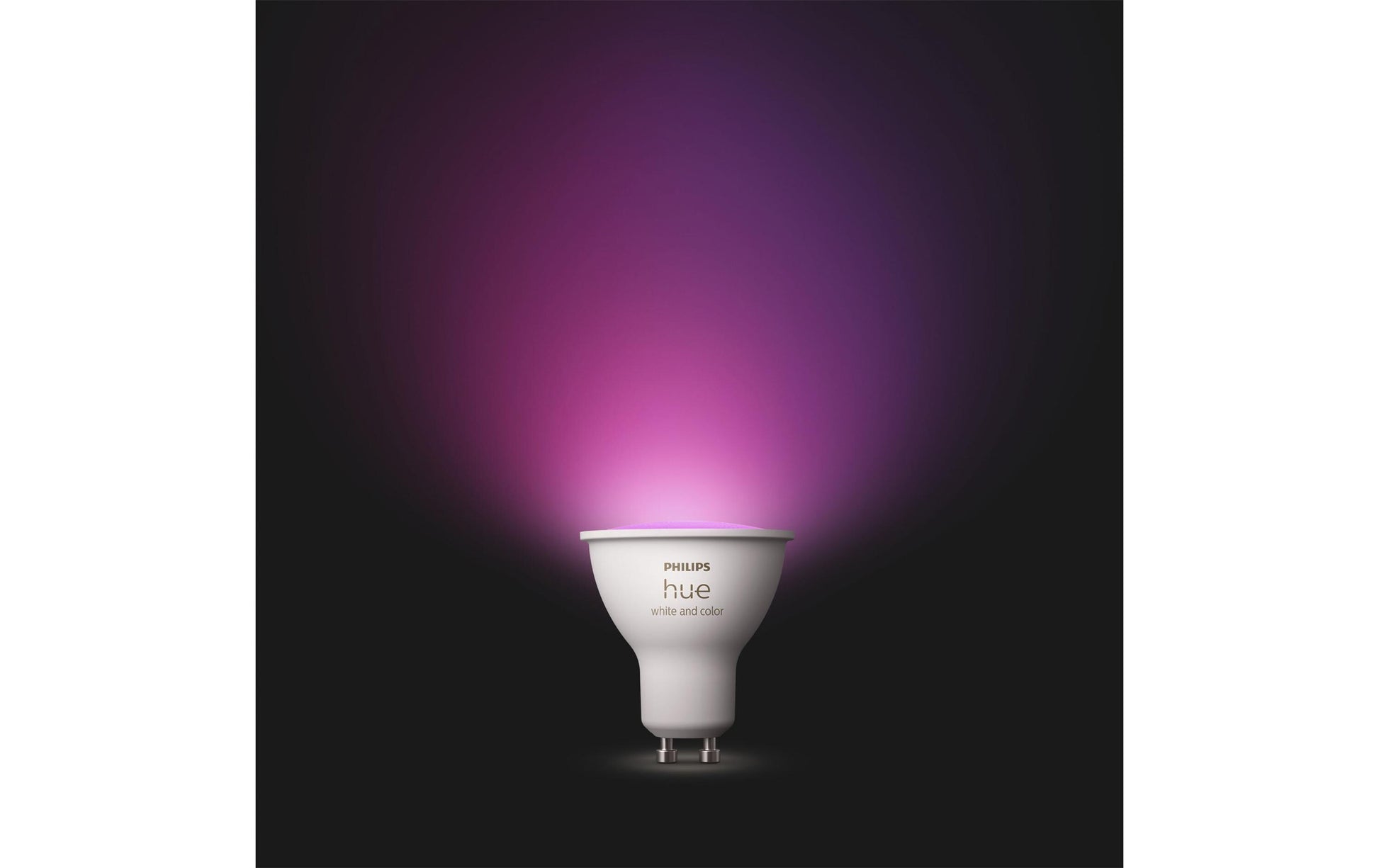Philips Hue Smart-Leuchtmittel GU10 – RGB+CCT, 400 lm, 4,2 W – für Amazon Alexa, Google Assistant – 1 Stk.