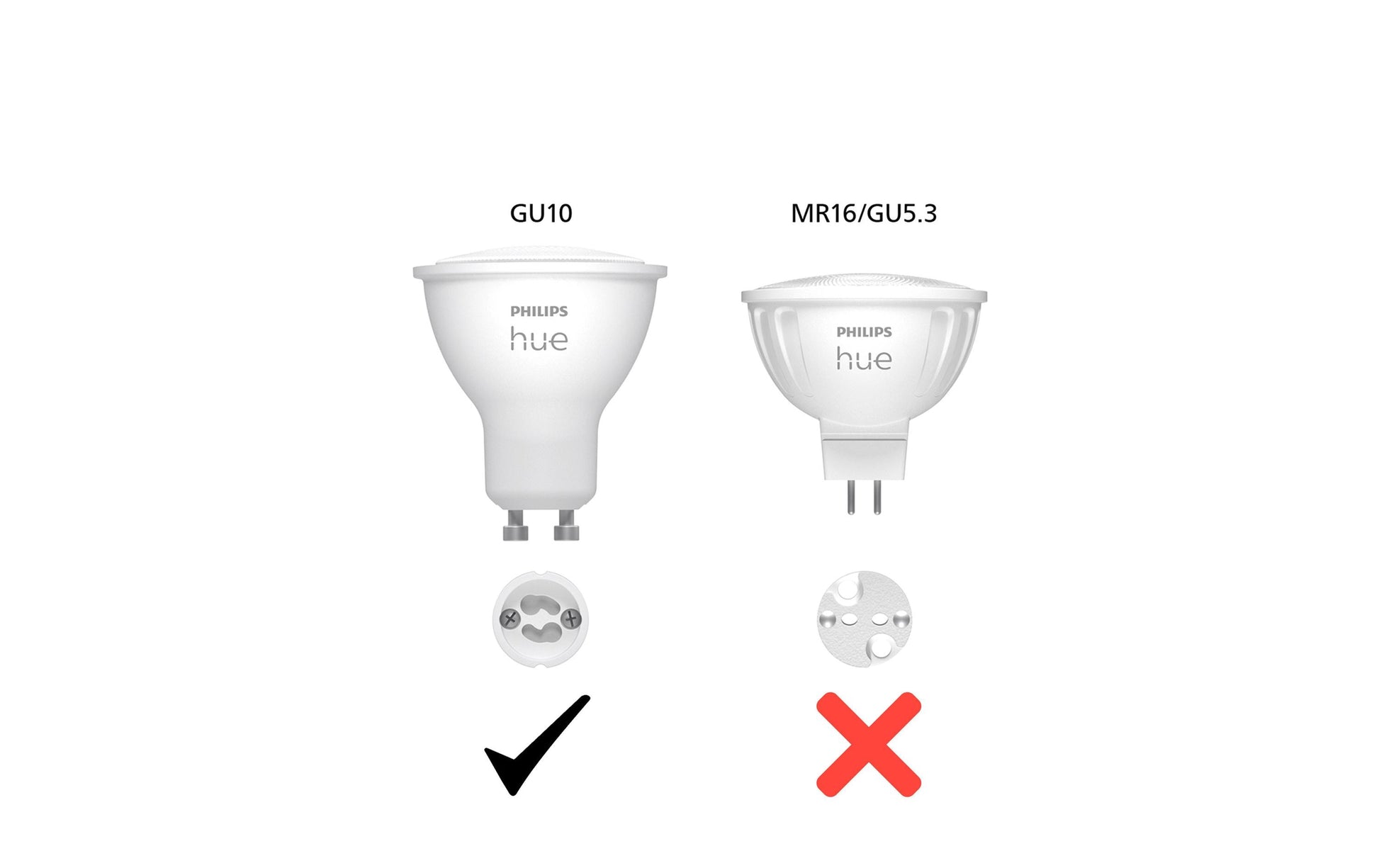 Philips Hue Smart-Leuchtmittel GU10 – 2200–6500 K, 400 lm, 4,2 W, Bluetooth/Zigbee – für Apple HomeKit, Alexa