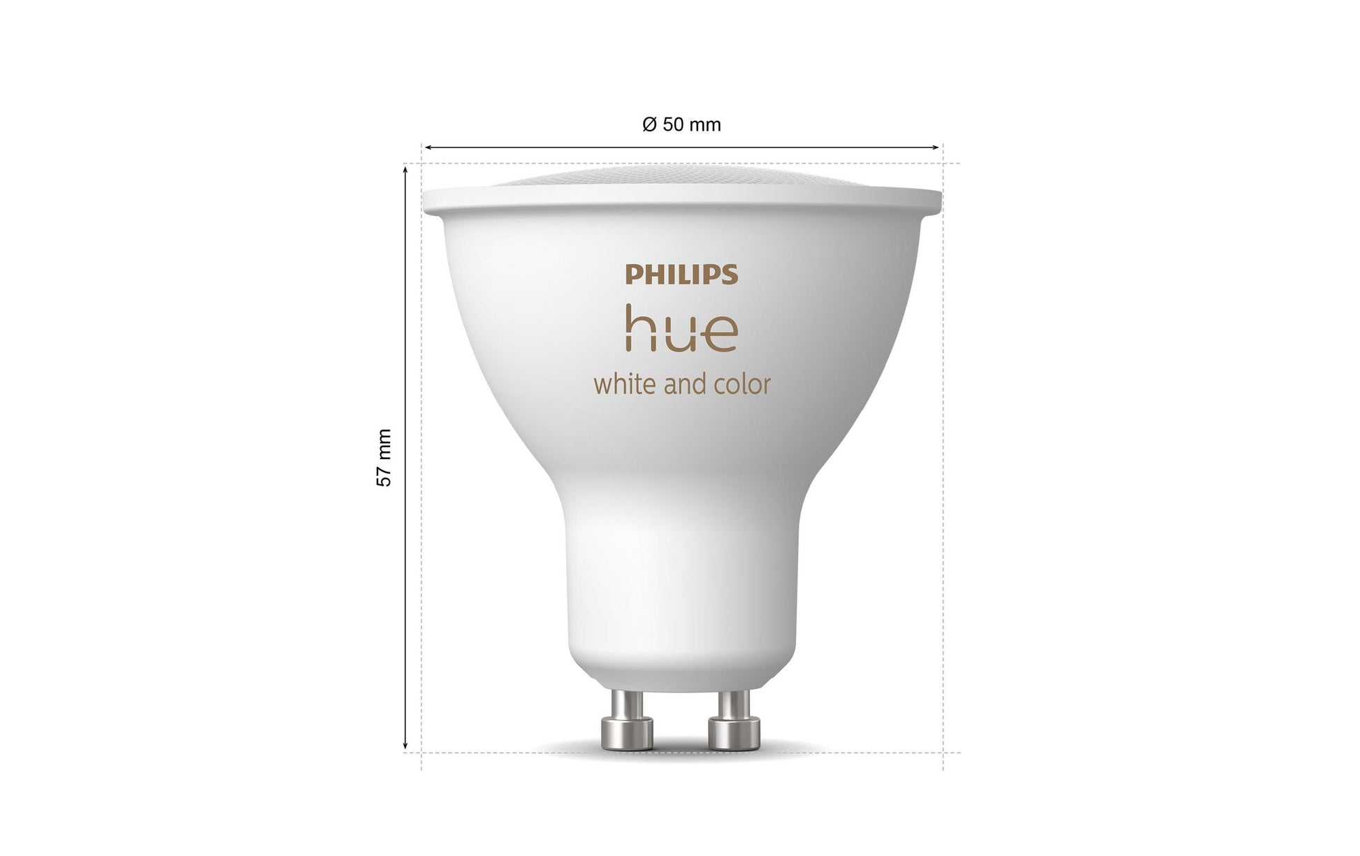 Philips Hue White & Colour Ambiance LED-Leuchtmittel GU10 2er-Pack – 4,2 W dimmbar, 400 lm, 2000–6500 K, 40°