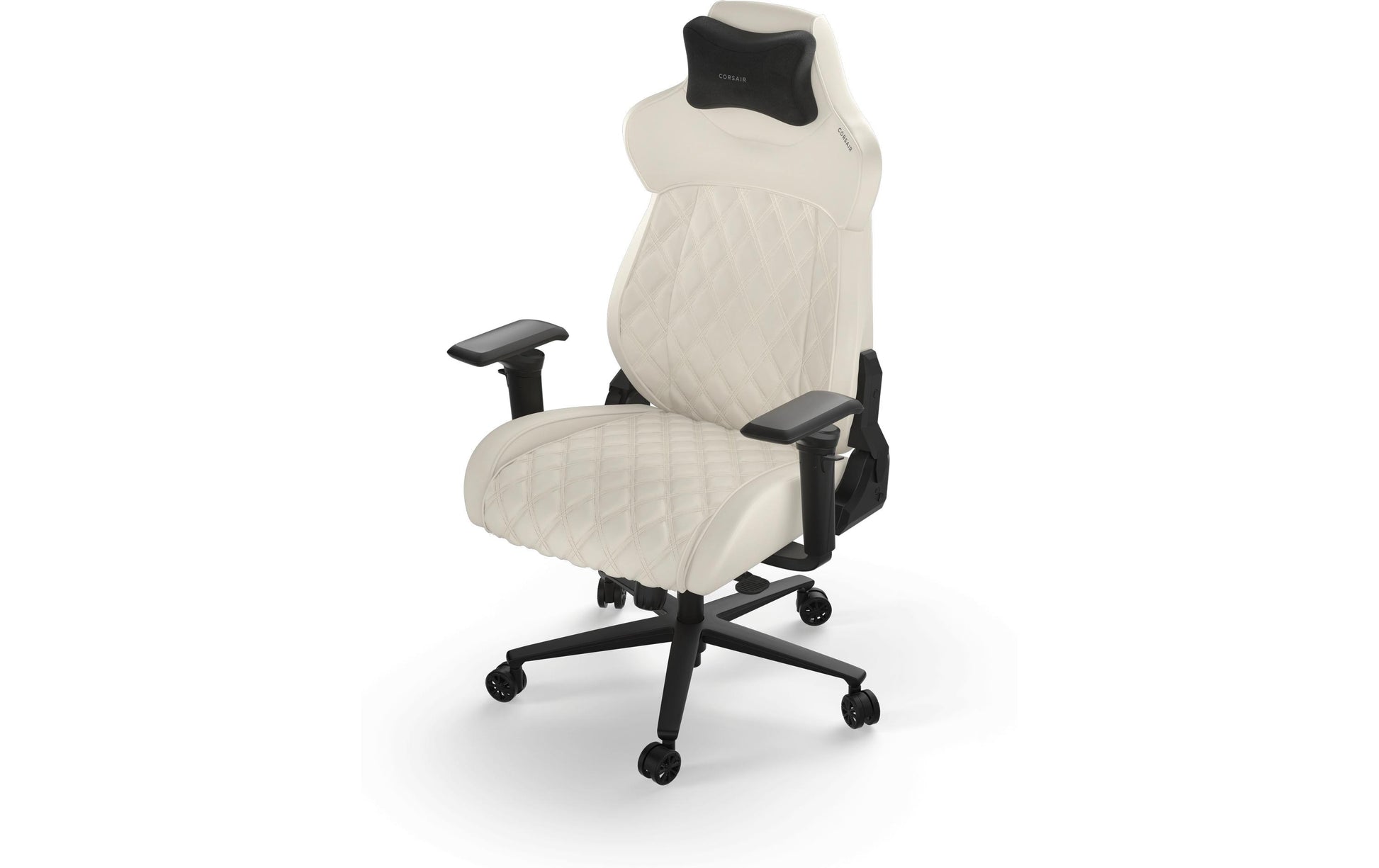 Corsair Bürostuhl T500 Luxe Frost – Sitzhöhe 42–52 cm, 120 kg, Weiss