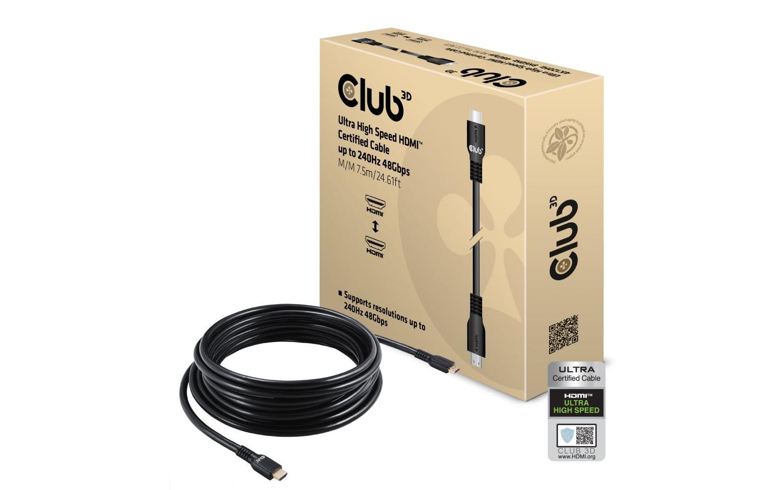 CLUB3D HDMI-Kabel, Schwarz, CAC-1378, 1 Stück