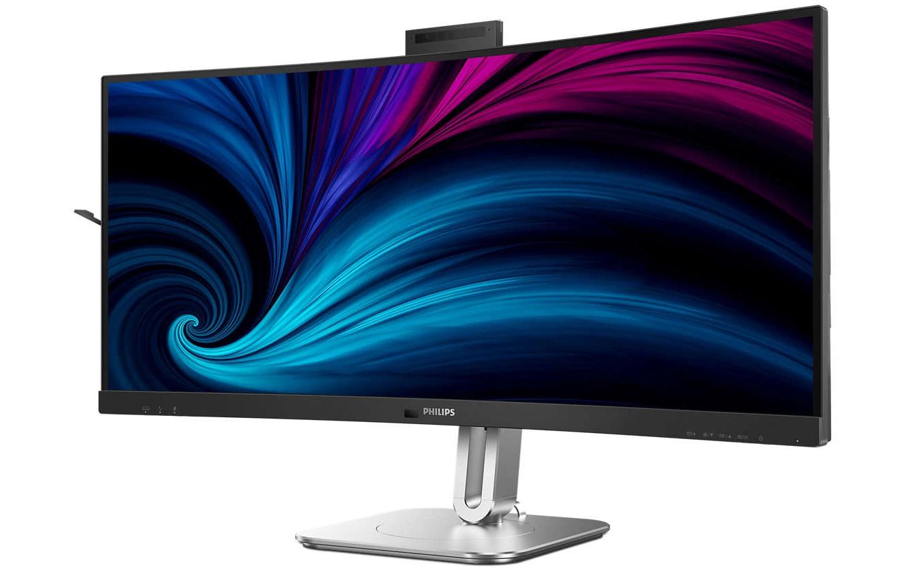 Philips 34B2U6603CH/00 – Monitor, 34", VA, 120 Hz, 300 cd/m², Webcam, 3× USB-C, KVM, VESA 100 × 100, Schwarz