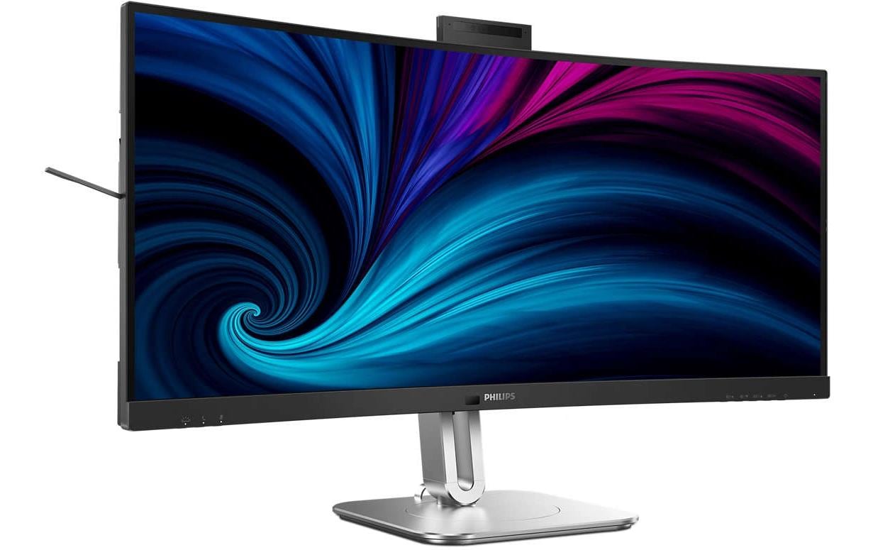 Philips 34B2U6603CH/00 – Monitor, 34", VA, 120 Hz, 300 cd/m², Webcam, 3× USB-C, KVM, VESA 100 × 100, Schwarz