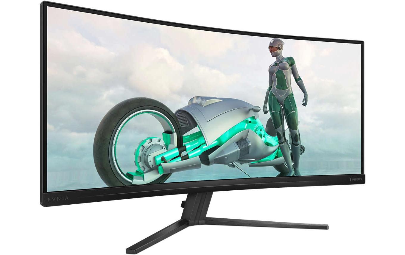 Philips 34M2C3500L/00 – Monitor, 34", VA, 180 Hz, 300 cd/m², Gebogen, Adaptive Sync, VESA 100 × 100, Schwarz