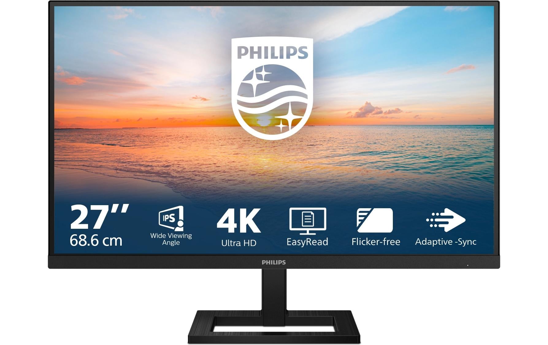 Philips 27E1N1900AE/00 – Monitor, 27", 350 cd/m², USB-C, Integrierte Lautsprecher, VESA 100 × 100, Schwarz