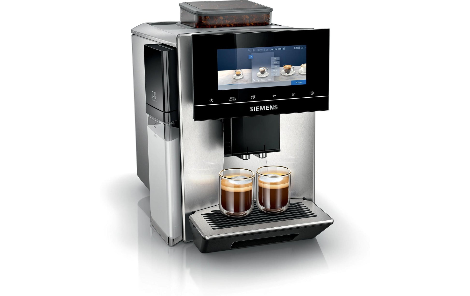 Siemens EQ900 TQ903DZ3 Kaffeevollautomat – 19 bar, 2,3 l, 410 g, Keramik-Mahlwerk, Edelstahl