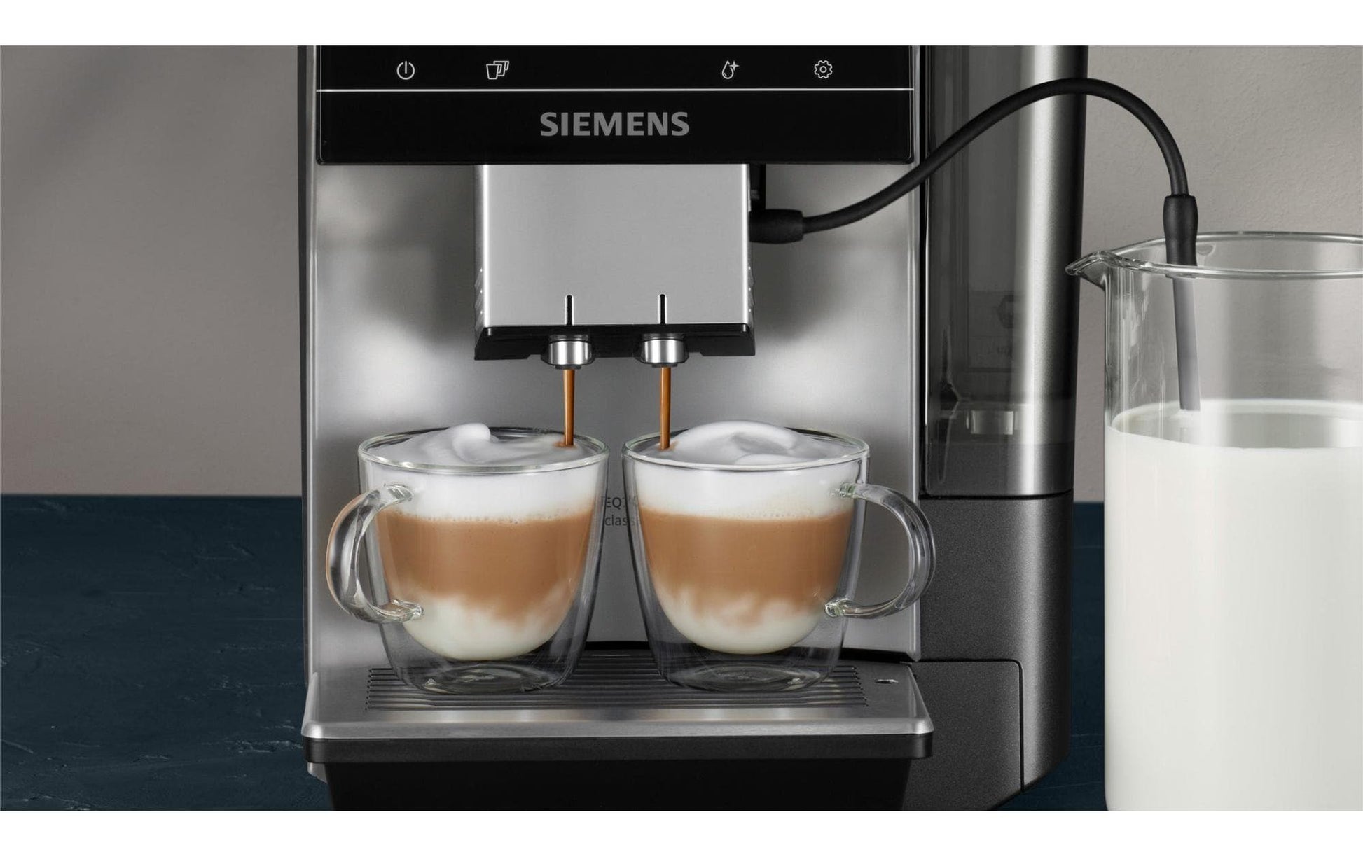 Siemens EQ700 TP715D01 Kaffeevollautomat – 19 bar, 2,4 l, 320 g, Keramik-Mahlwerk, Braun