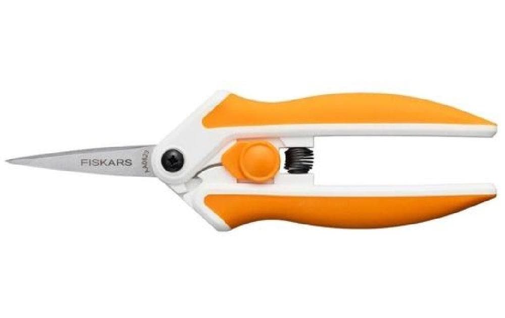 Fiskars Schere 15,4 cm, spitz, für Rechts- und Linkshänder – Stahl, Softgrip – Orange/Weiss