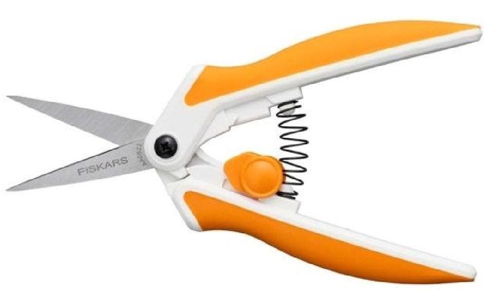 Fiskars Schere 15,4 cm, spitz, für Rechts- und Linkshänder – Stahl, Softgrip – Orange/Weiss