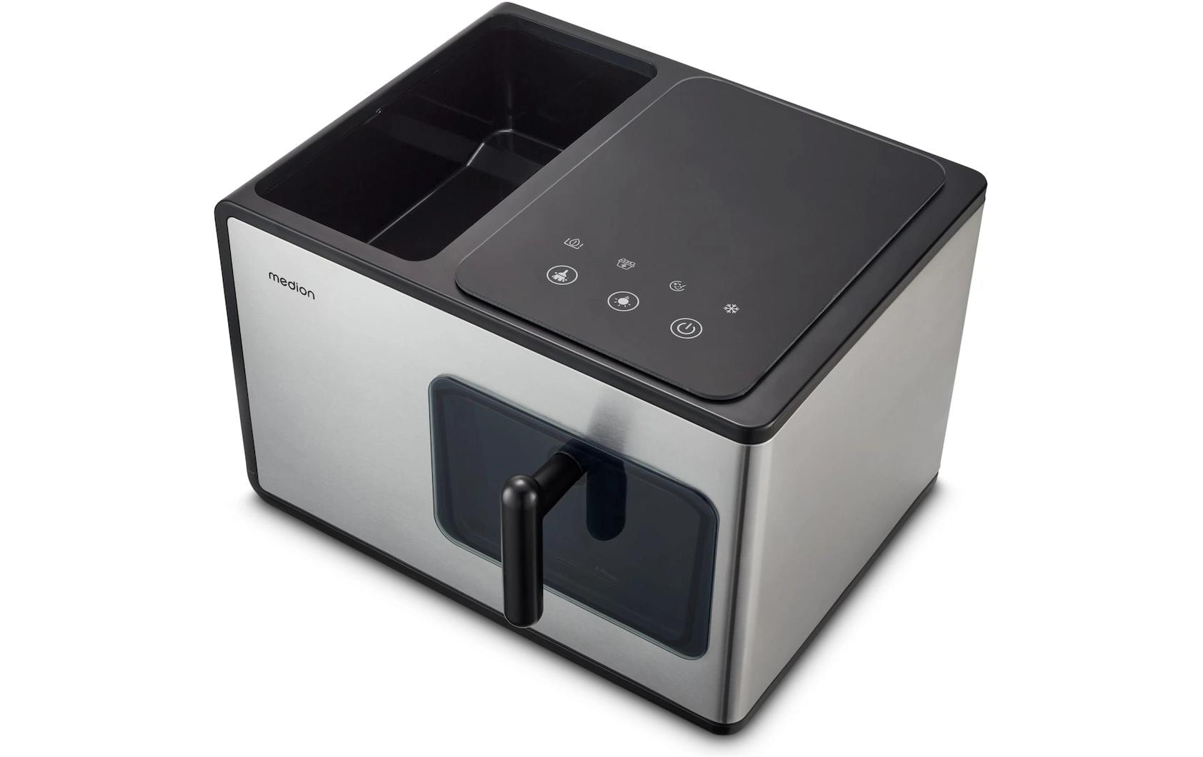 MEDION Eiswürfelmaschine MD 11960 – 15 kg/24 h, 2 l – schwarz/edelstahl