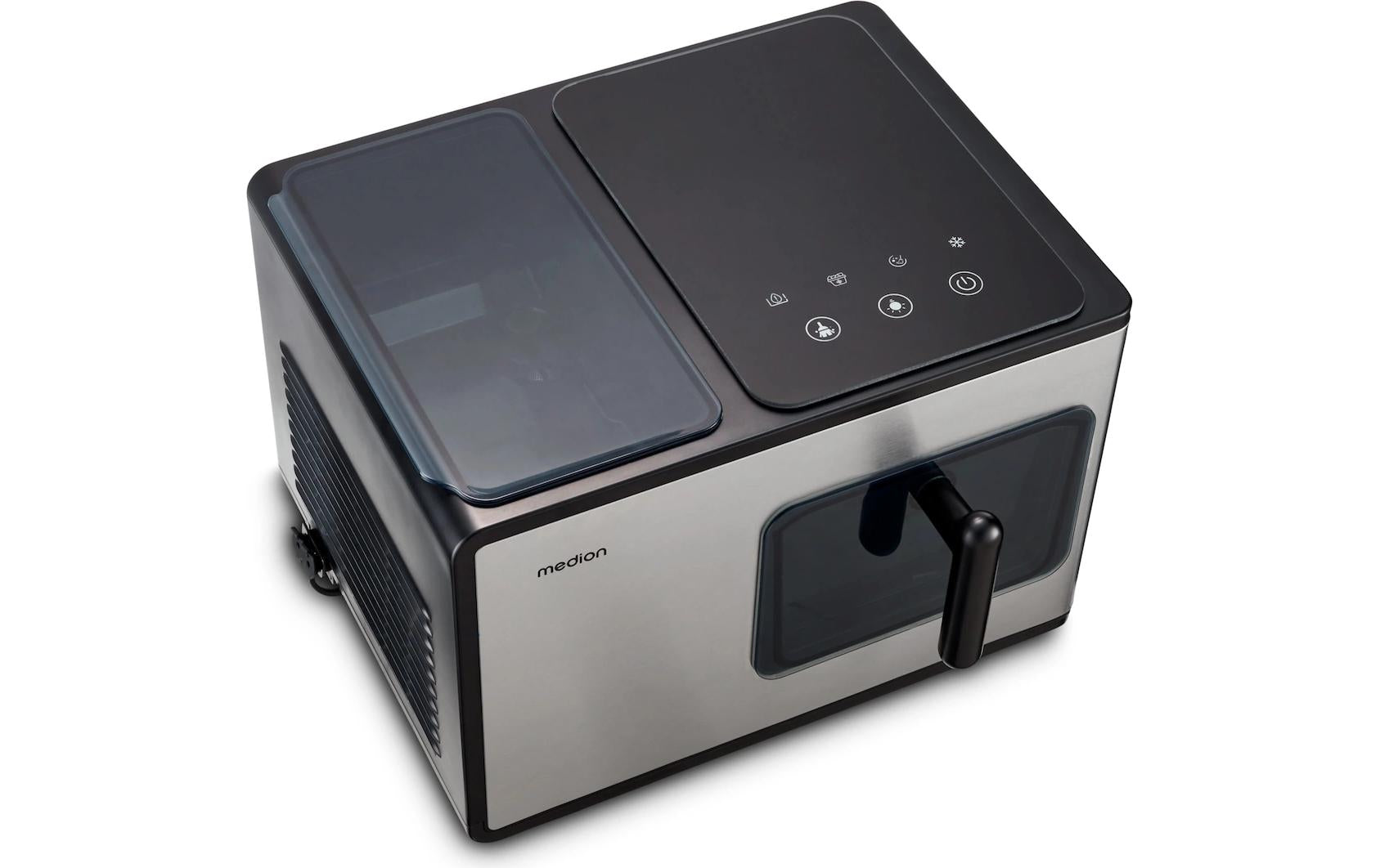 MEDION Eiswürfelmaschine MD 11960 – 15 kg/24 h, 2 l – schwarz/edelstahl