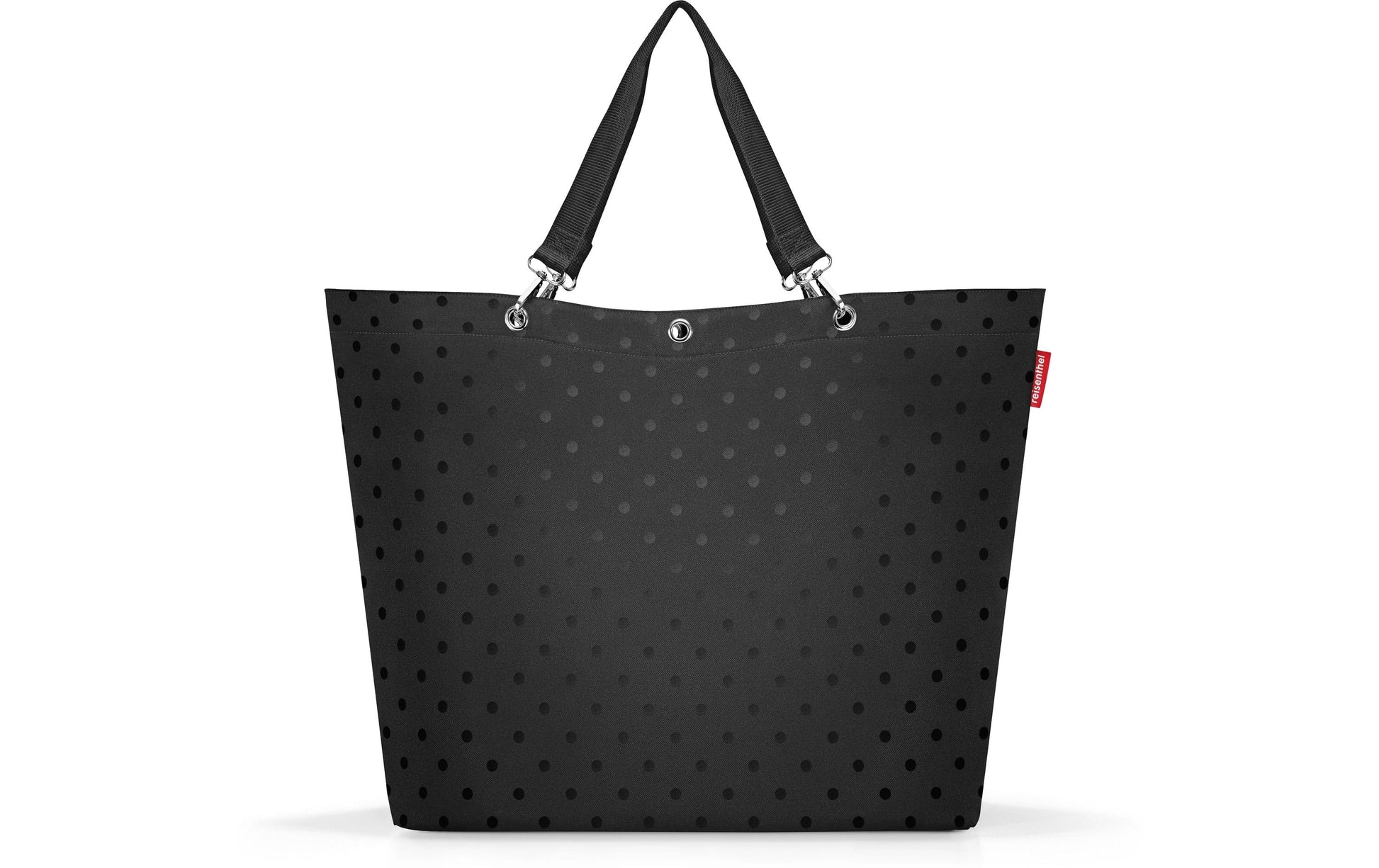 Reisenthel Stofftasche, Polyester, Motiv Glossy Dots Schwarz, 680×455×200 mm