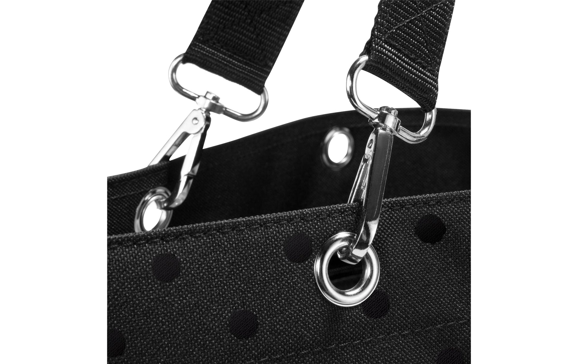 Reisenthel Stofftasche, Polyester, Motiv Glossy Dots Schwarz, 680×455×200 mm