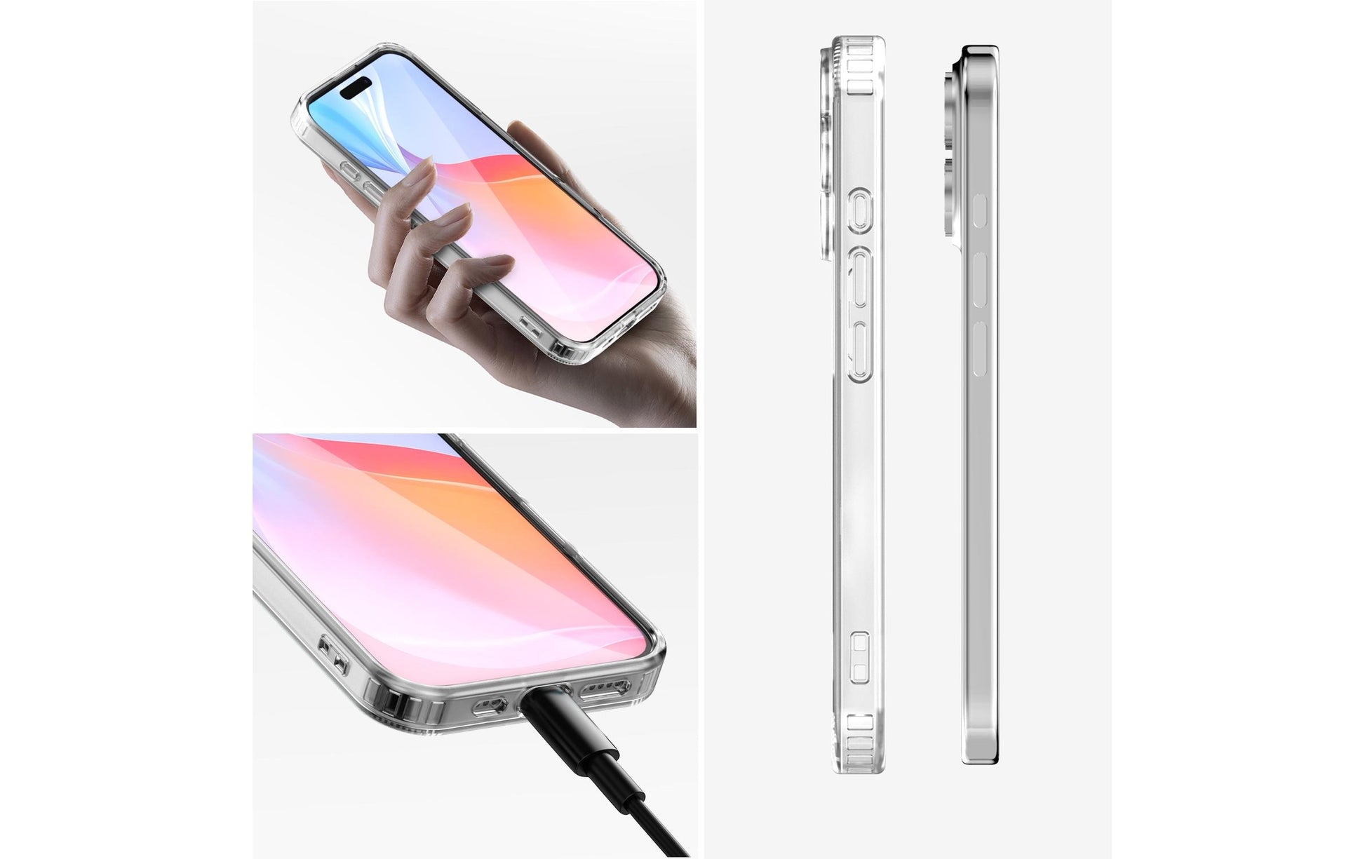 4smarts 360° Premium – Backcover – für Apple iPhone 16, MagSafe, TPU + Gehärtetes Glas, Transparent