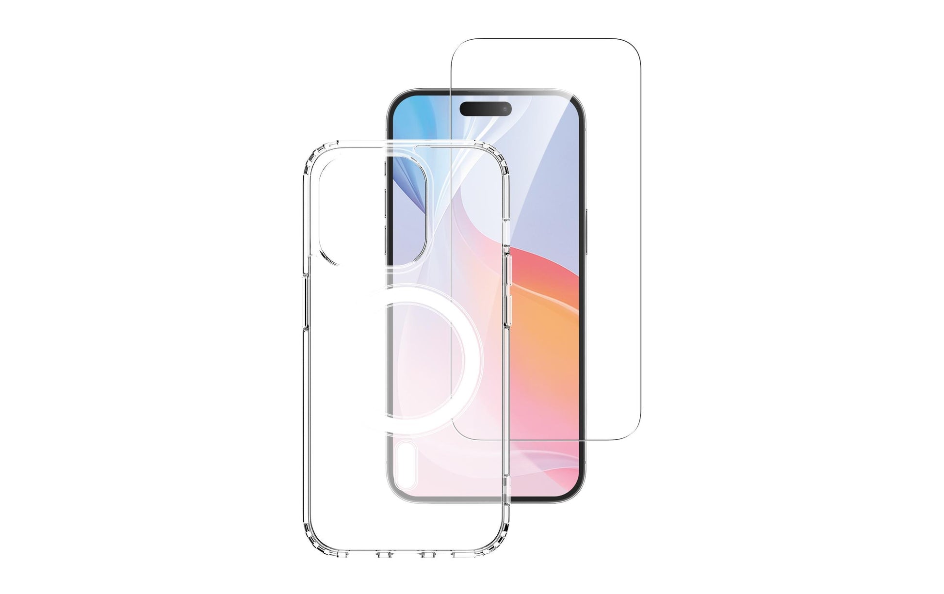 4smarts 3-in-1 Starter-Set (Glas, Hülle, Ladegerät) – für iPhone 16 Pro – Transparent