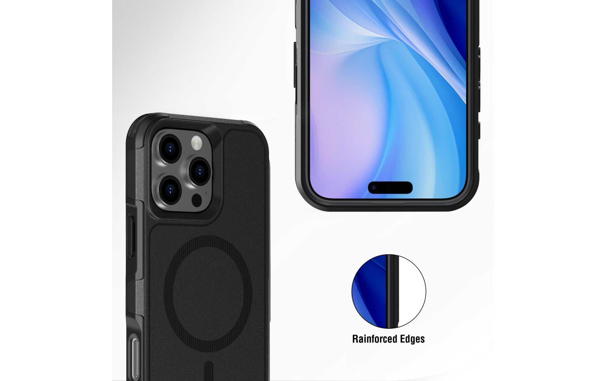 4smarts Defend – Backcover – für Apple iPhone 16 Pro Max – MagSafe, PC+TPU, schwarz, bis 1,2 m sturzsicher