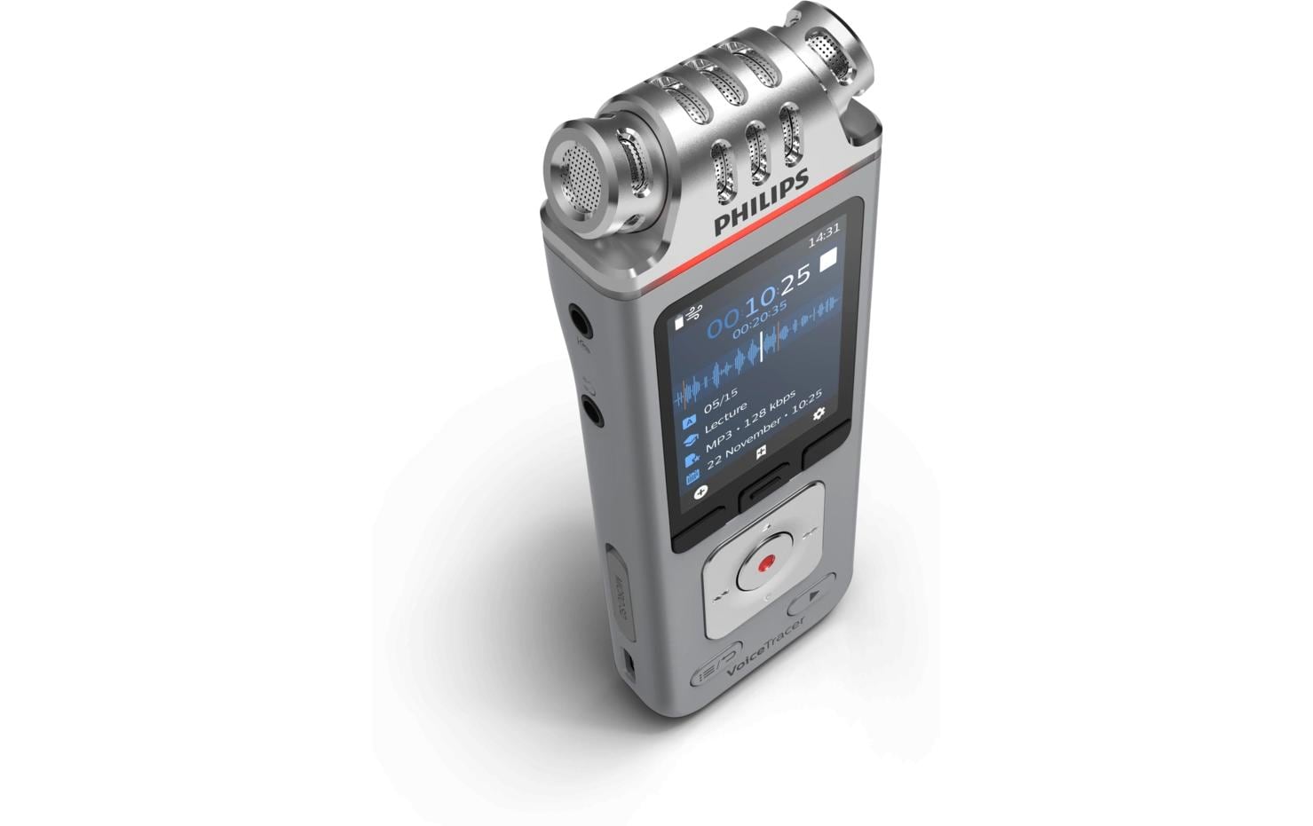 Philips VoiceTracer DVT4115 – Digitales Diktiergerät – 8 GB, 36 h – Silber