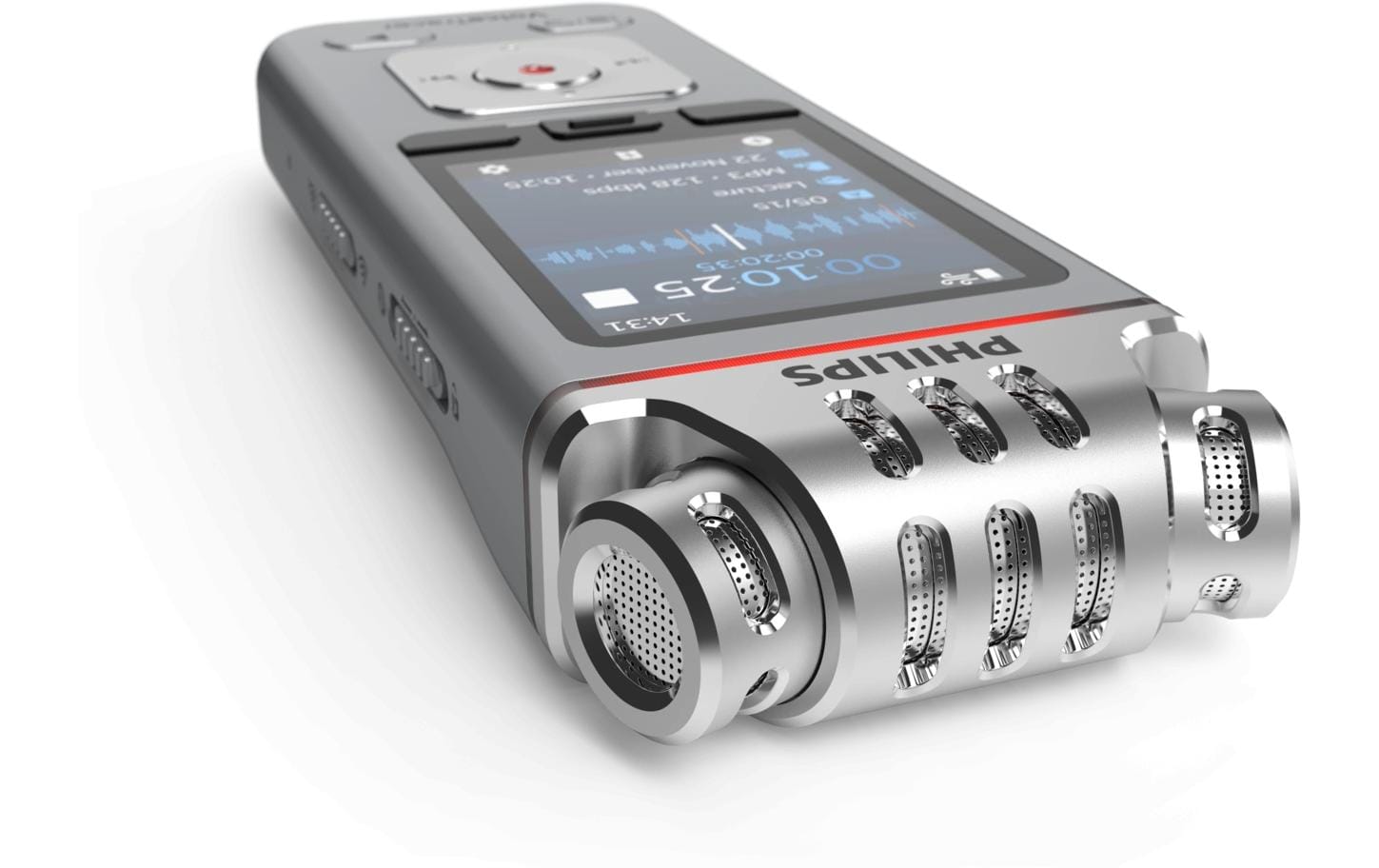 Philips VoiceTracer DVT4115 – Digitales Diktiergerät – 8 GB, 36 h – Silber