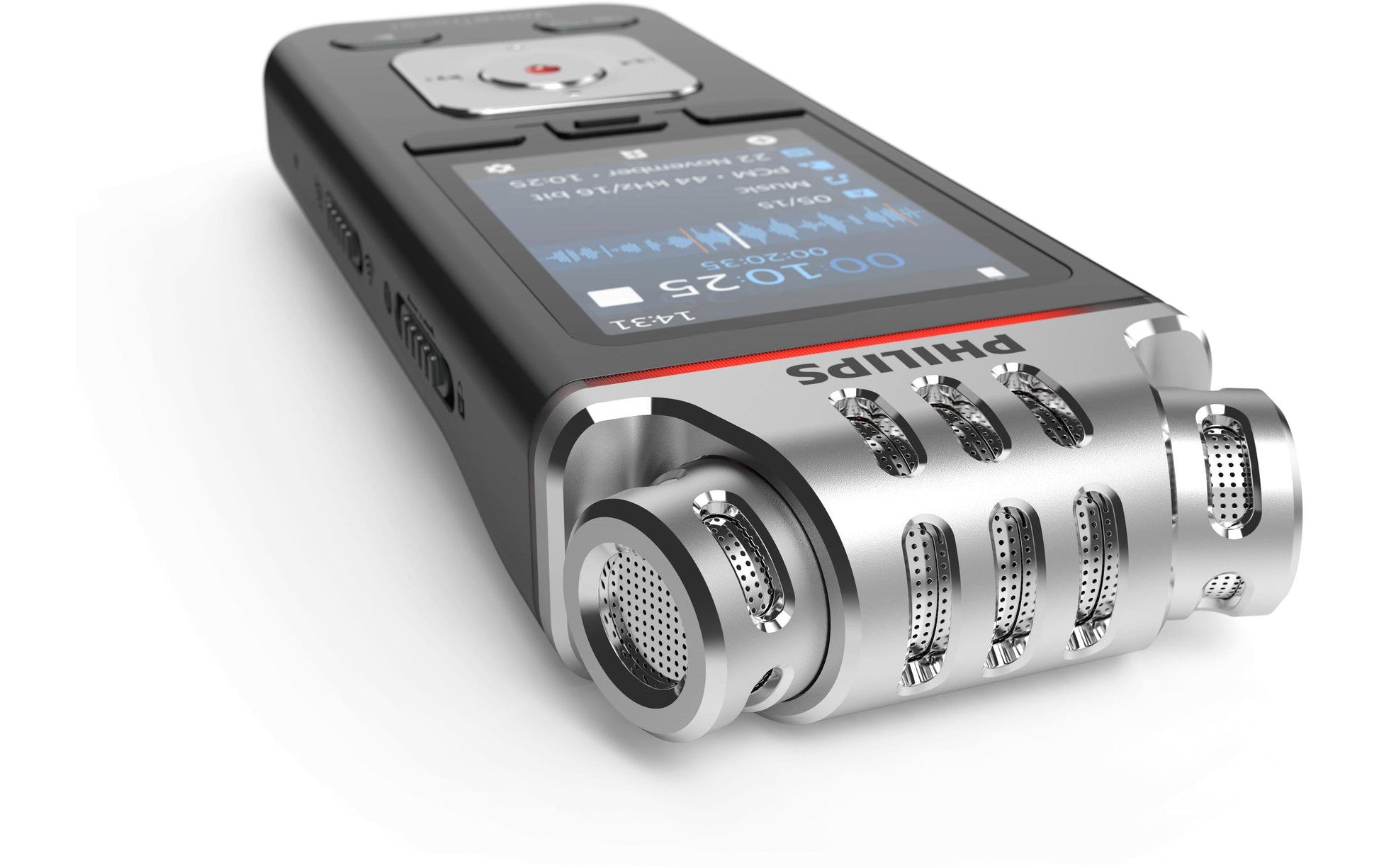 Philips VoiceTracer DVT6115 – Digitales Diktiergerät – 8 GB, 36 h – Silber