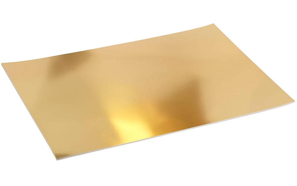 Creativ Company Fotokarton – A2, Gold, 280 g/m² – 10 Blatt, Metallicpapier
