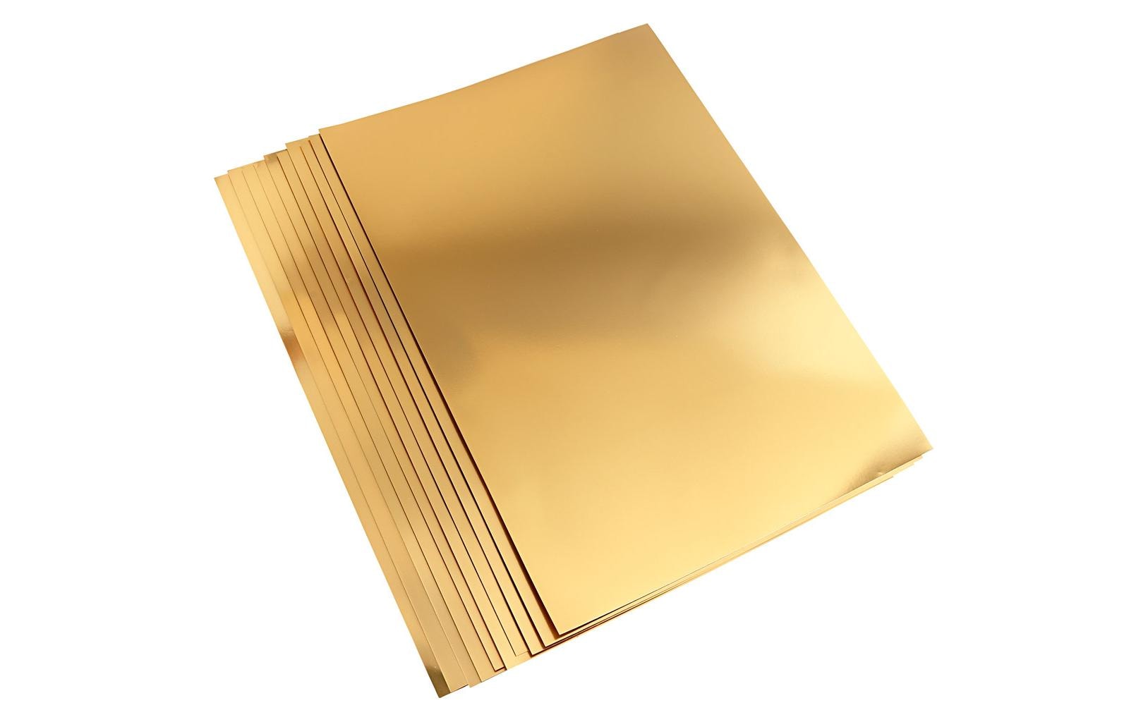 Creativ Company Fotokarton – A2, Gold, 280 g/m² – 10 Blatt, Metallicpapier