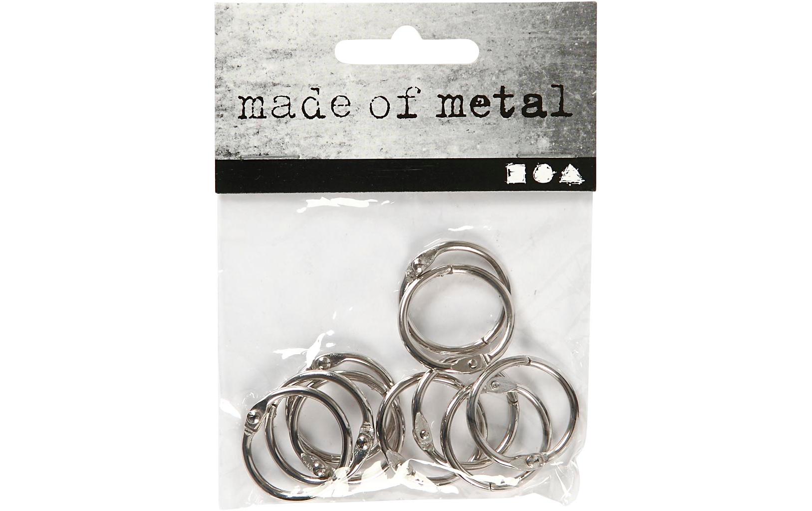 Creativ Company Biegering, Metall, Silber, Ø 1,9 cm × 2 mm, Set à 10
