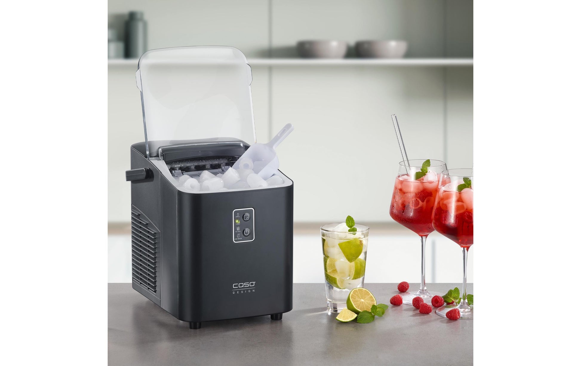 Caso Essenswärmer 731.3401.00 – 1,0 l, 120 W, Edelstahl, Schwarz, 22 × 26,5 × 28 cm
