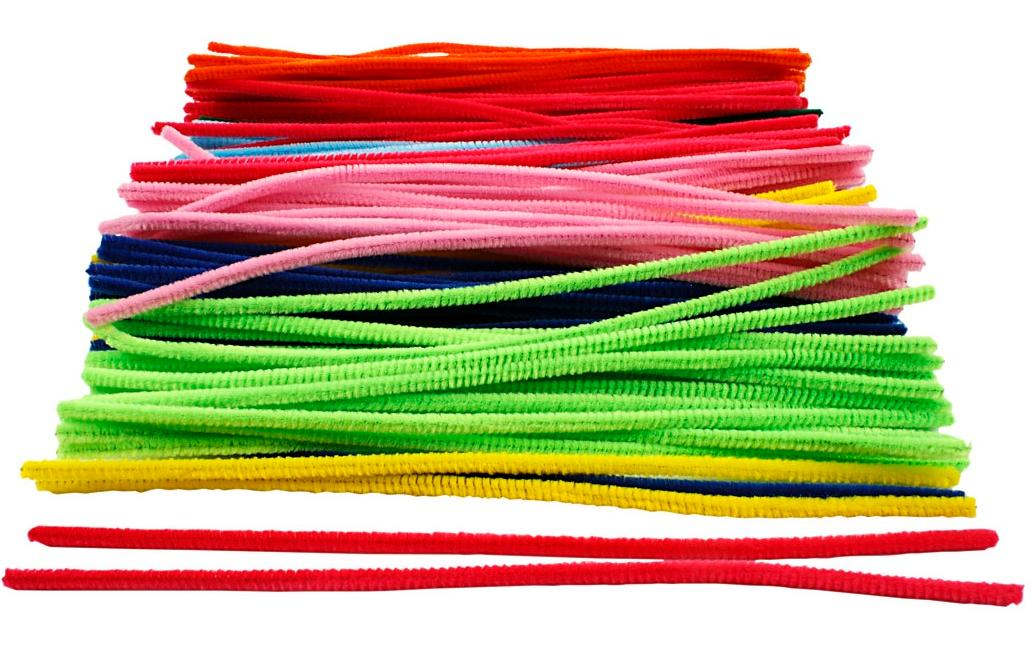 Creativ Company Chenilledraht, Stahldraht, Mehrfarbig, Ø 6 mm × 30 cm, 200 Stk., 51642