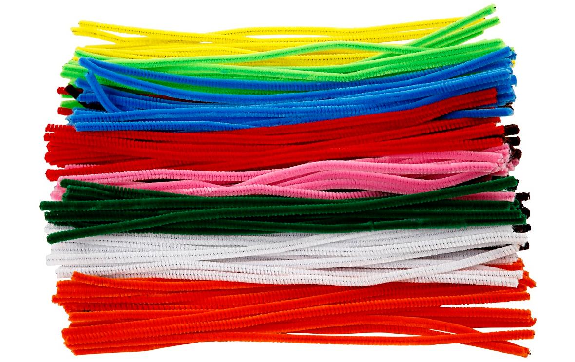 Creativ Company Chenilledraht, Stahldraht, Mehrfarbig, Ø 6 mm × 30 cm, 200 Stk., 51642