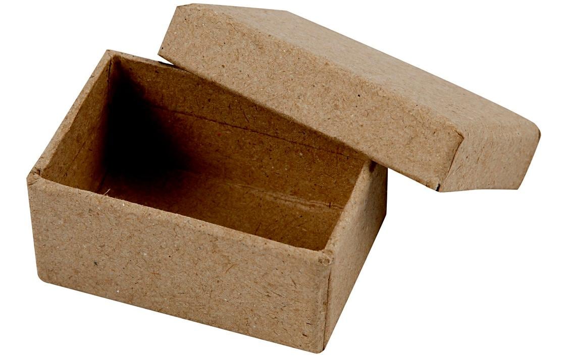 Creativ Company Aufbewahrungsbox – 70 × 50 × 35 mm, Papier, mit Deckel, natur – 24 Stk.