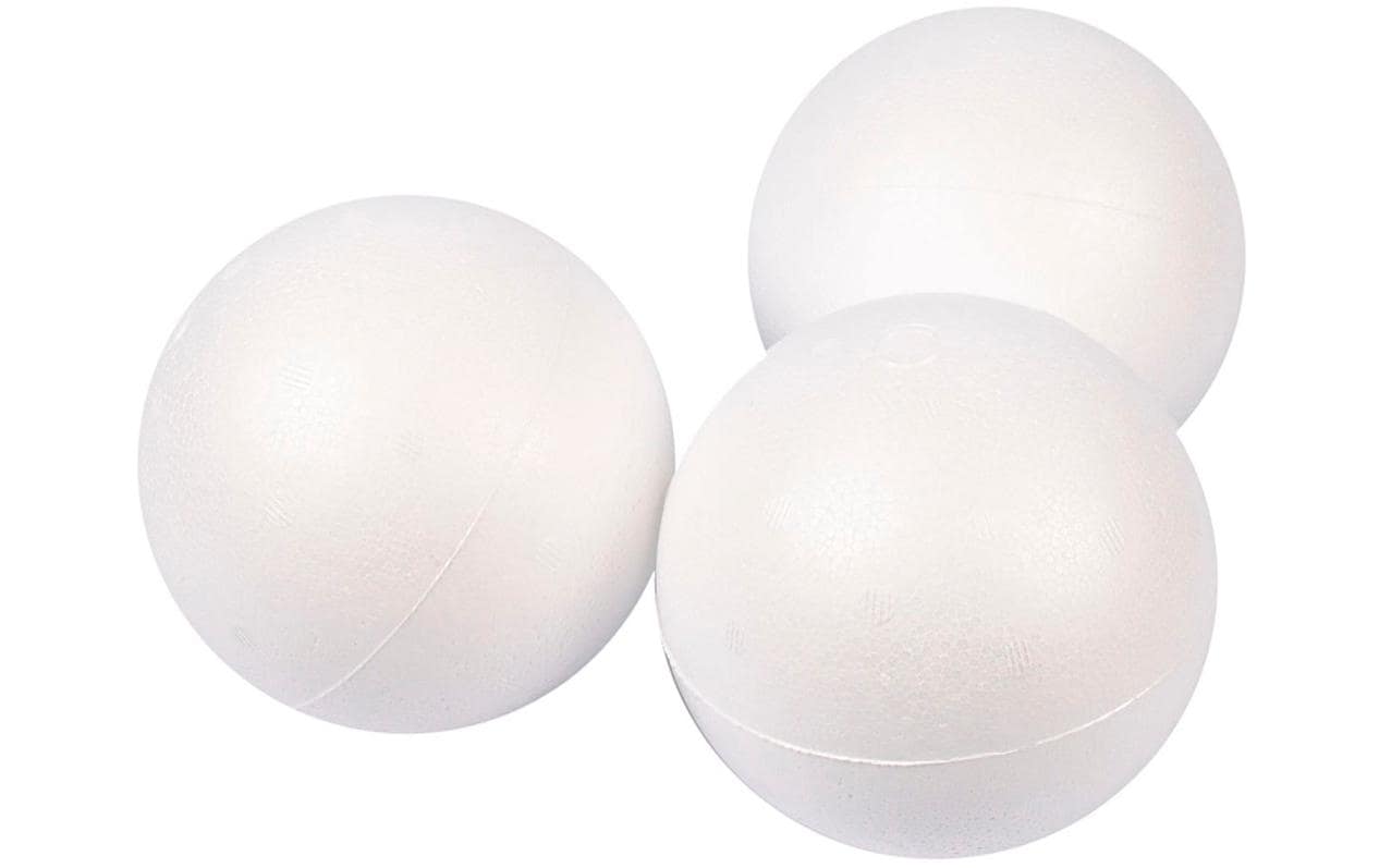 Creativ Company Styropor-Kugeln, Polystyrol, Weiss, Ø 10 cm, 25 Stk.