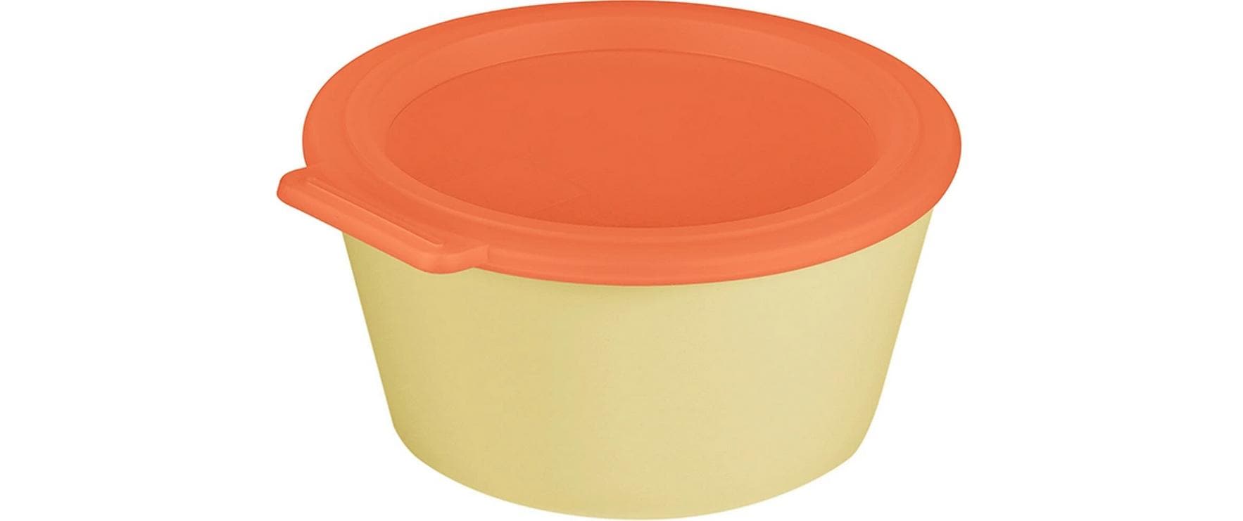 Koziol Schüssel Nora – 700 ml, Ø 14,7 cm, H 7,8 cm, Kunststoff (biozirkulär), mit Deckel, spülmaschinenfest